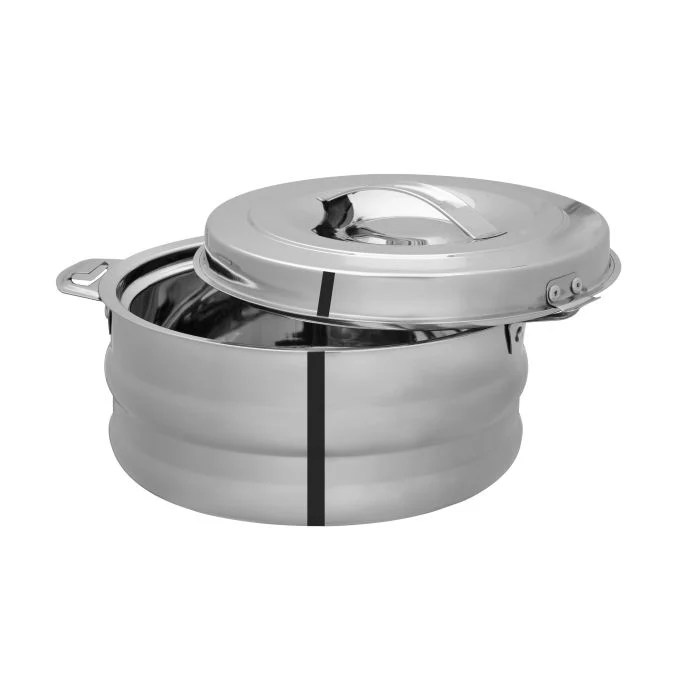 Galaxy Double Wall Stainless Steel Hot Pot, 1500ml, RF10541 | Firm Twist Lock | Strong Handles with Heavy-Duty Rivets | Steel Serving Pot, Chapati Storage Box, Roti Serving Pot - Image 6