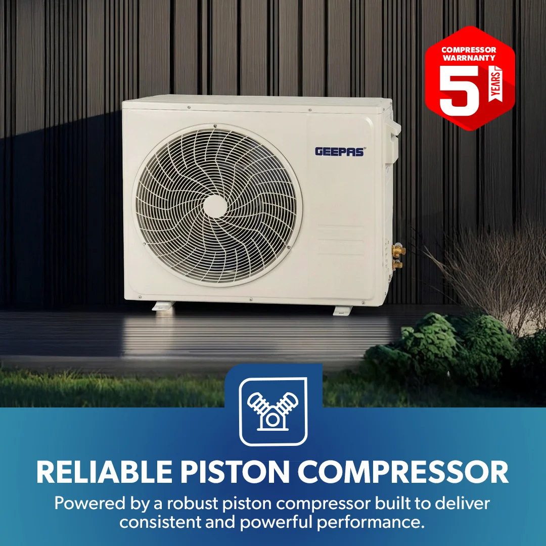 Geepas 2 Ton Split AC-24K, R410A Refrigerant, High-Efficiency Piston Big Compressor,T3 Climate Design,Powerful Cooling, Energy Efficient, Durable and Reliable Performance - Image 5