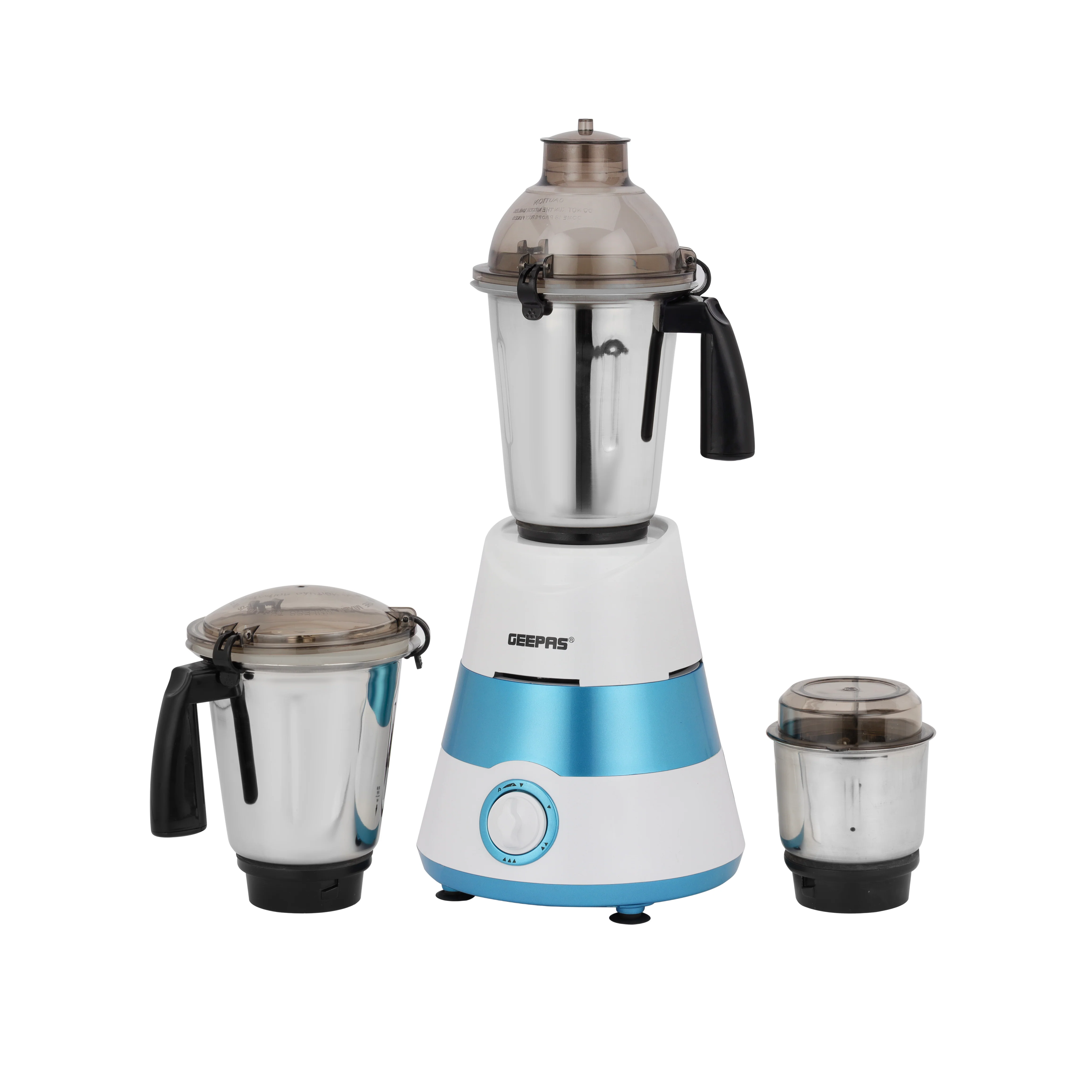 Geepas 3-IN-1 Mixer Grinder- GSB44094| 650W| Stainless Steel Jars and Blades | Tetra Flow Technology | Overload Protector| 3 Jars| 3 Speed Control| 2 Years Warranty - Image 7