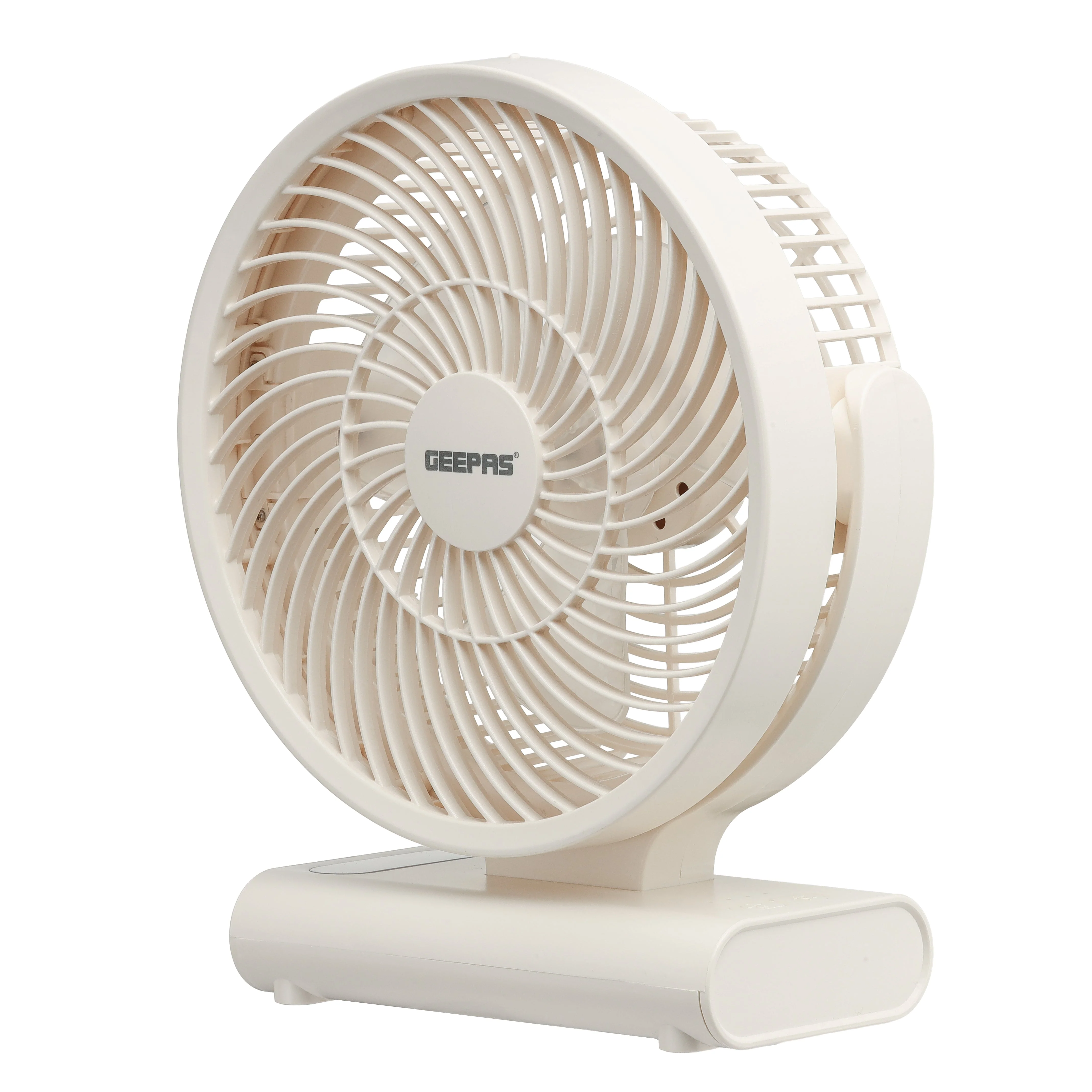Geepas 8" Rechargeable Fan GF21123 | Up to 10H Working Time, LED Light, AC/DC Function, Smart Indicators & Overcharge Protection | Ideal for Home & Office, 2Year Warranty - Image 2
