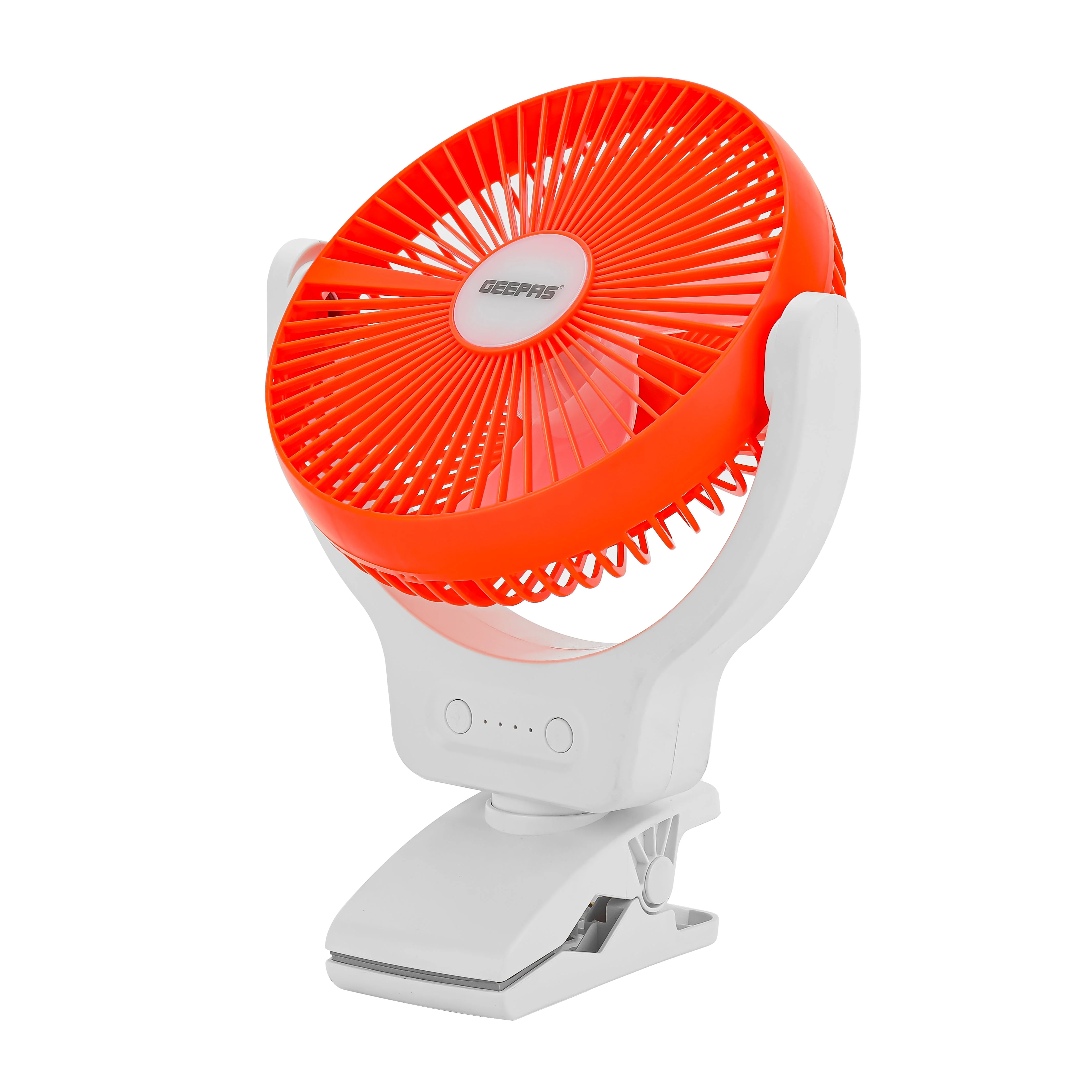 Geepas 8" Multi Angle LED Clip Fan GF21121 | 2-in-1 Fan & Light | Fan 9H, Light 12H | Indicators for Charging & Safety | Ideal for Home, Office, Travel | 2Year Warranty - Image 2