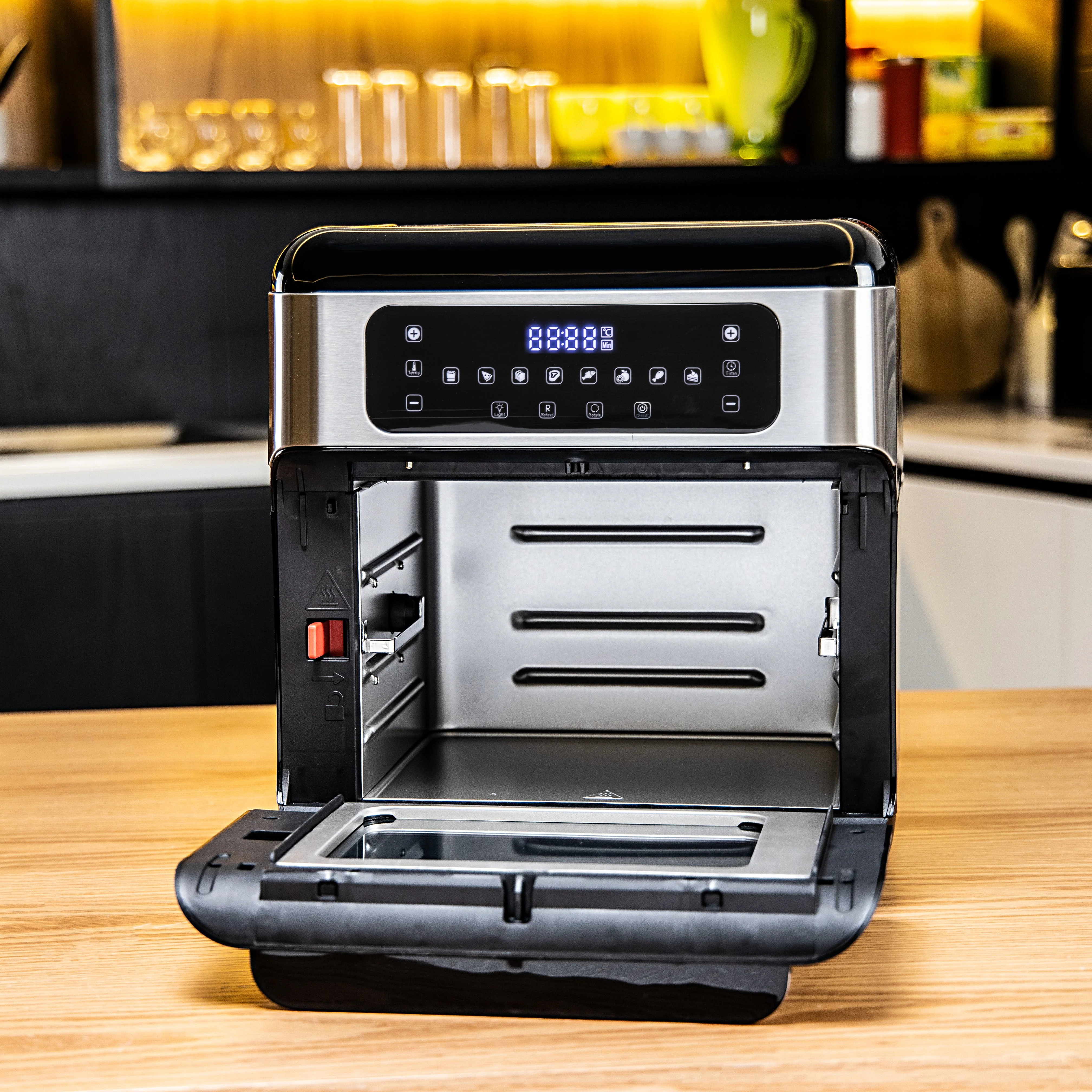 Geepas GAF37518 1500W Air Fryer Oven| Digital 9-in-1 Convection Air Fryer & Toaster Oven Combo Rotisserie| Dehydrator, Oil-Free Countertop Oven & 90 min Timer | - Image 5