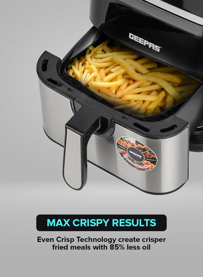 Geepas GAF37527UK Digital Air Fryer| 5.0 L Pot with Vortex Technology/Digital Display & Touch Screen| Multiple Function, 1-60 Min Timer & 50-200 Degree Celsius| - Image 3