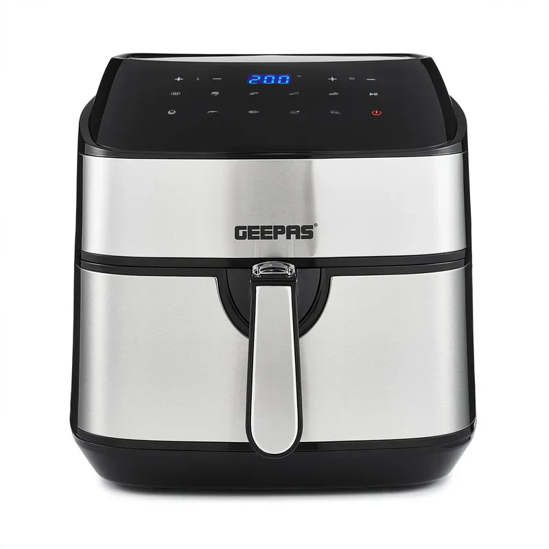 Geepas GAF37530UK Digital Air Fryer | 7.5L Capacity with 5.5L Basket, Vortex Technology & Digital Touch Screen| Durable Build, 10 Preset Modes & 1–60 Min Timer|