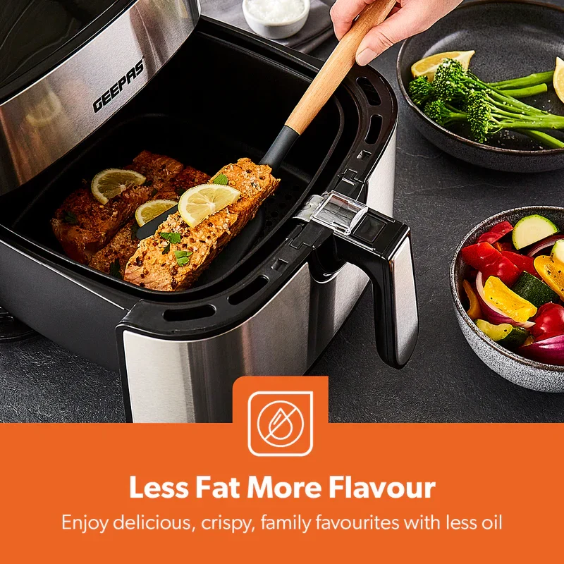 Geepas GAF37530UK Digital Air Fryer | 7.5L Capacity with 5.5L Basket, Vortex Technology & Digital Touch Screen| Durable Build, 10 Preset Modes & 1–60 Min Timer| - Image 5