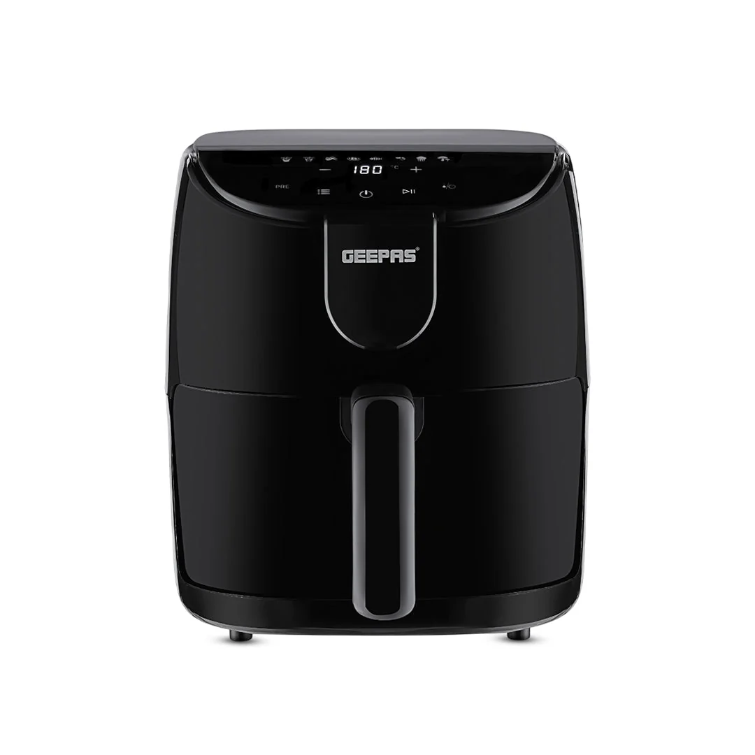 Geepas GAF37551 4L Digital Air Fryer| 1500W, Rapid Air Vortex Technology, Oil Free Fryer & Touch Control| Auto Shut Off, Overheat Protection & Non-Stick Basket|