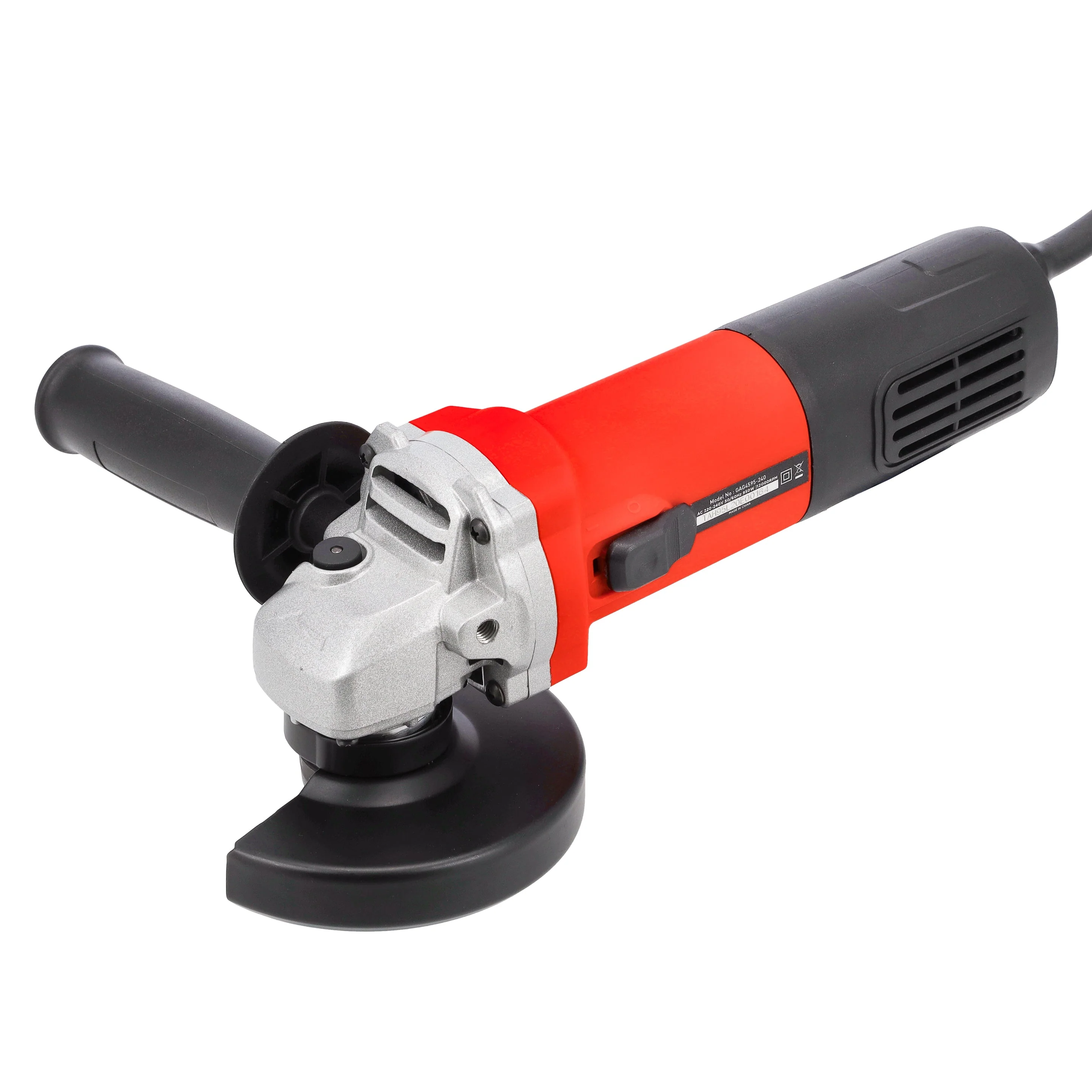 Geepas GAG4595-240 Angle Grinder| 950W with 115mm disc & 11,000 RPM no-load speed| ergonomic side handle and durable build for metal, concrete and masonry jobs|