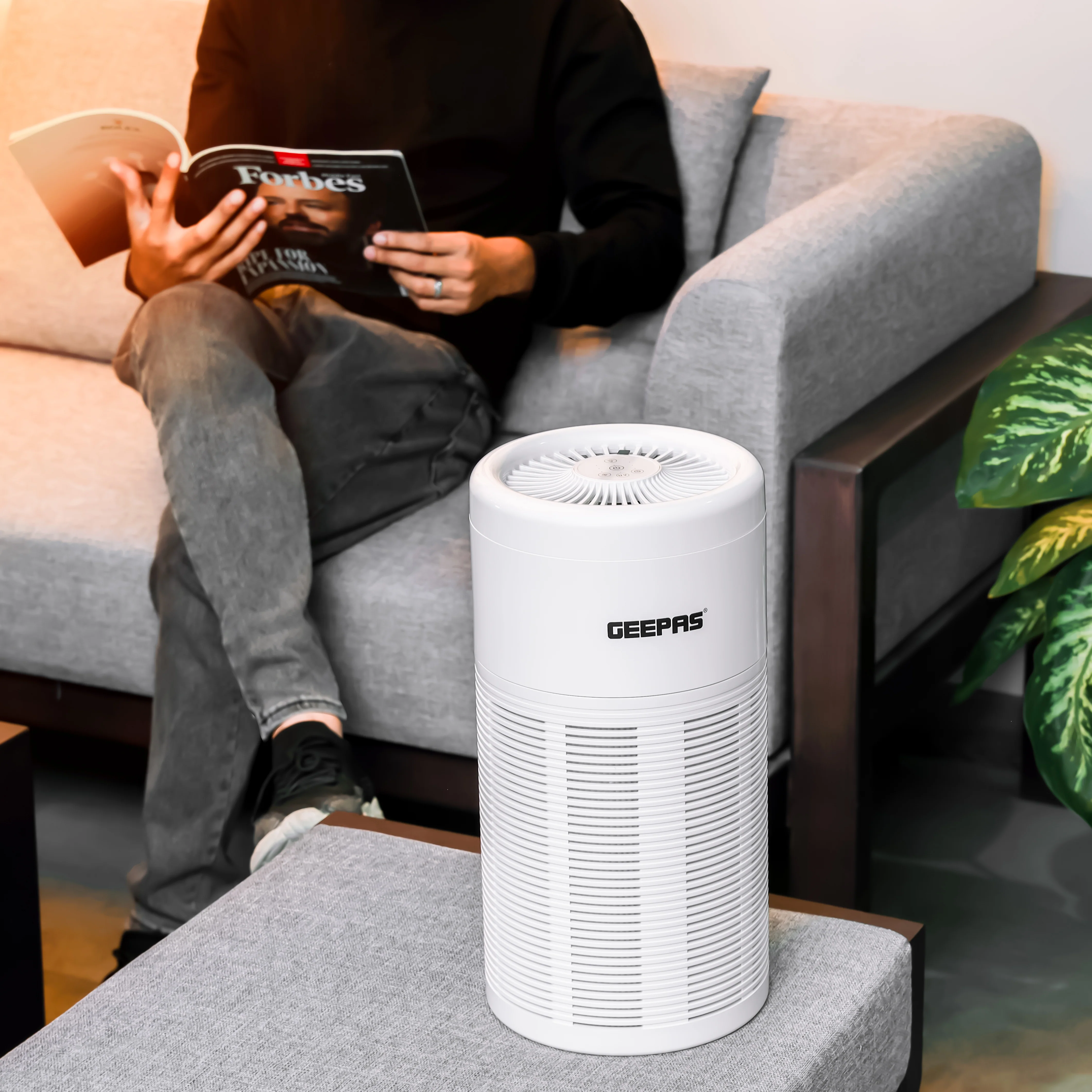 Geepas GAP16014 Air Purifier| Electronic Touch Control, 3 Fan Speeds & UV Function| Timer 2/4/8 Hours, Night Light, Filter Reset Reminder, Ideal for Home & Office| - Image 5