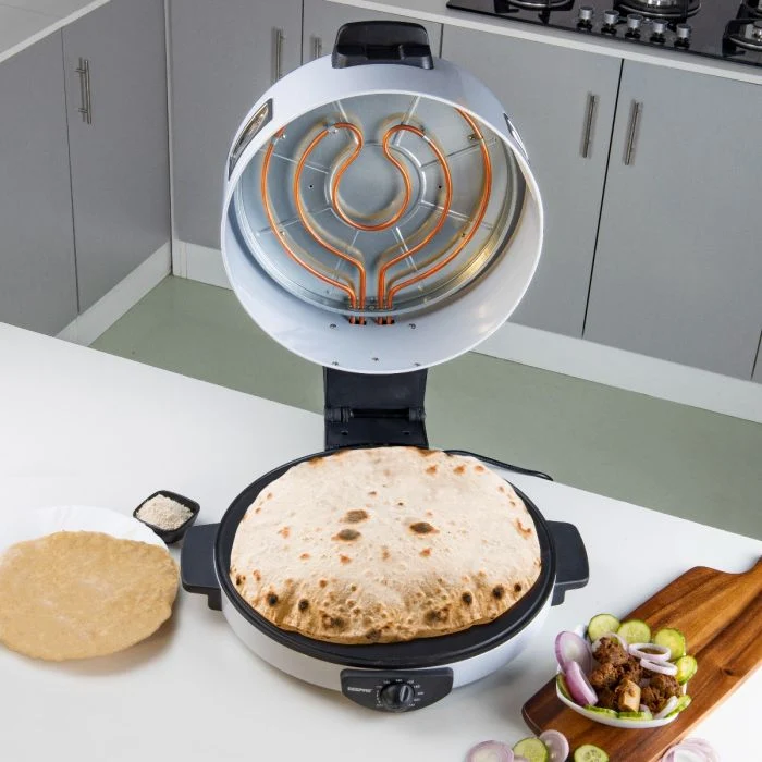Geepas GBM63037 Arabic Bread Maker| Large Baking Plate for Perfect Arabic Bread, Pita & Flatbreads| Adjustable Temperature, Non-Stick Coating & Cool-Touch Handles| - Image 3