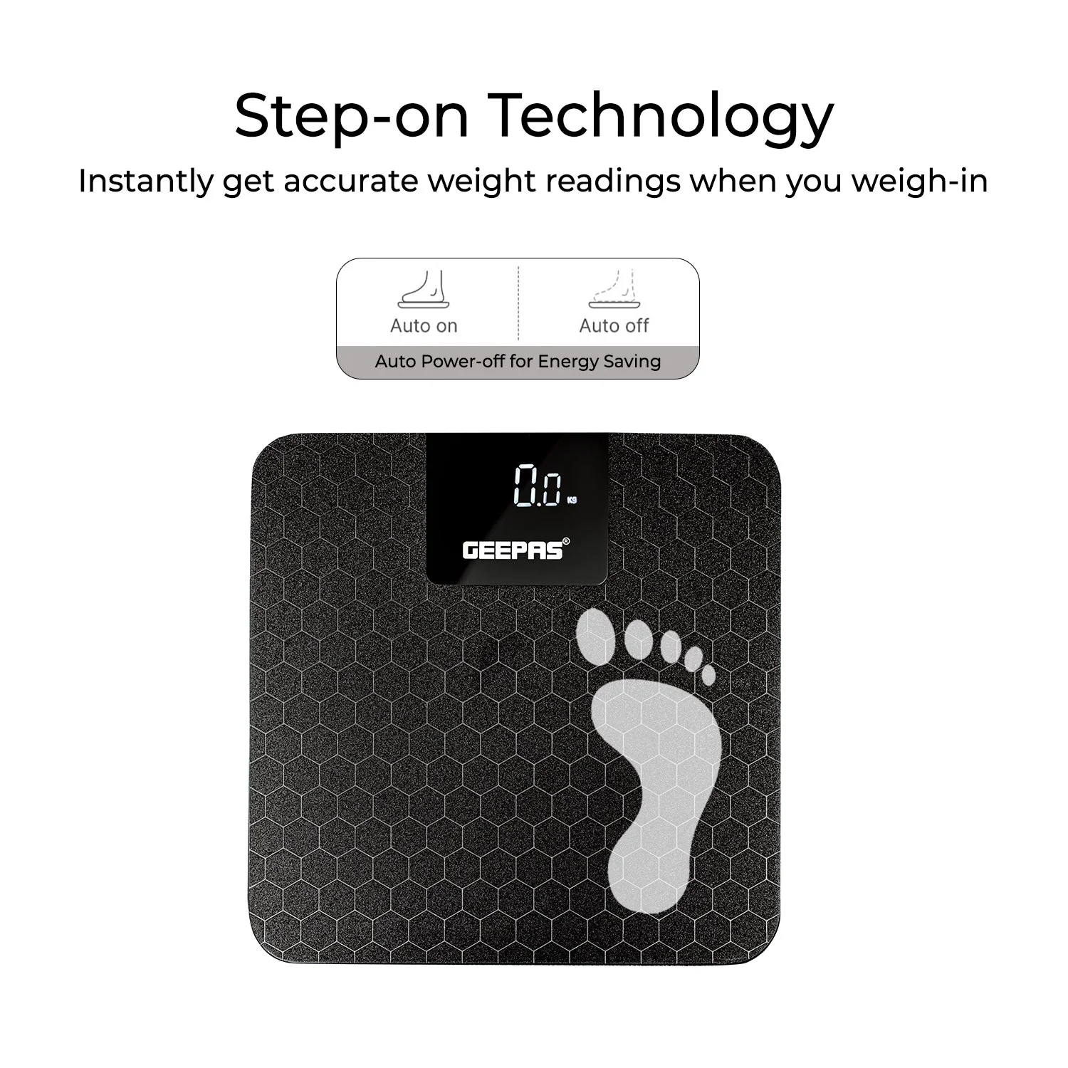 Geepas GBS46524UK Digital Body Scale | High Precision Sensor System | 180kg Capacity, Tempered Glass Top, ABS Base | Multi-Purpose Body Weighing Machine | 2 Year Warranty - Image 6