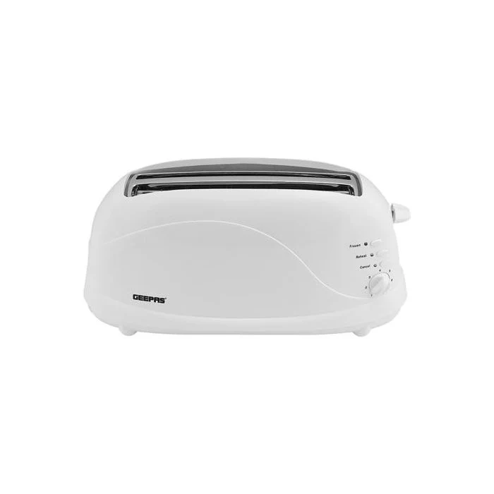 Geepas GBT9895 4-Slice Bread Toaster| 1100W Power, Browning Control Settings & Cancel Function| Durable, Removable Crumb Tray, Cord Storage & Heat-Resistant Body|