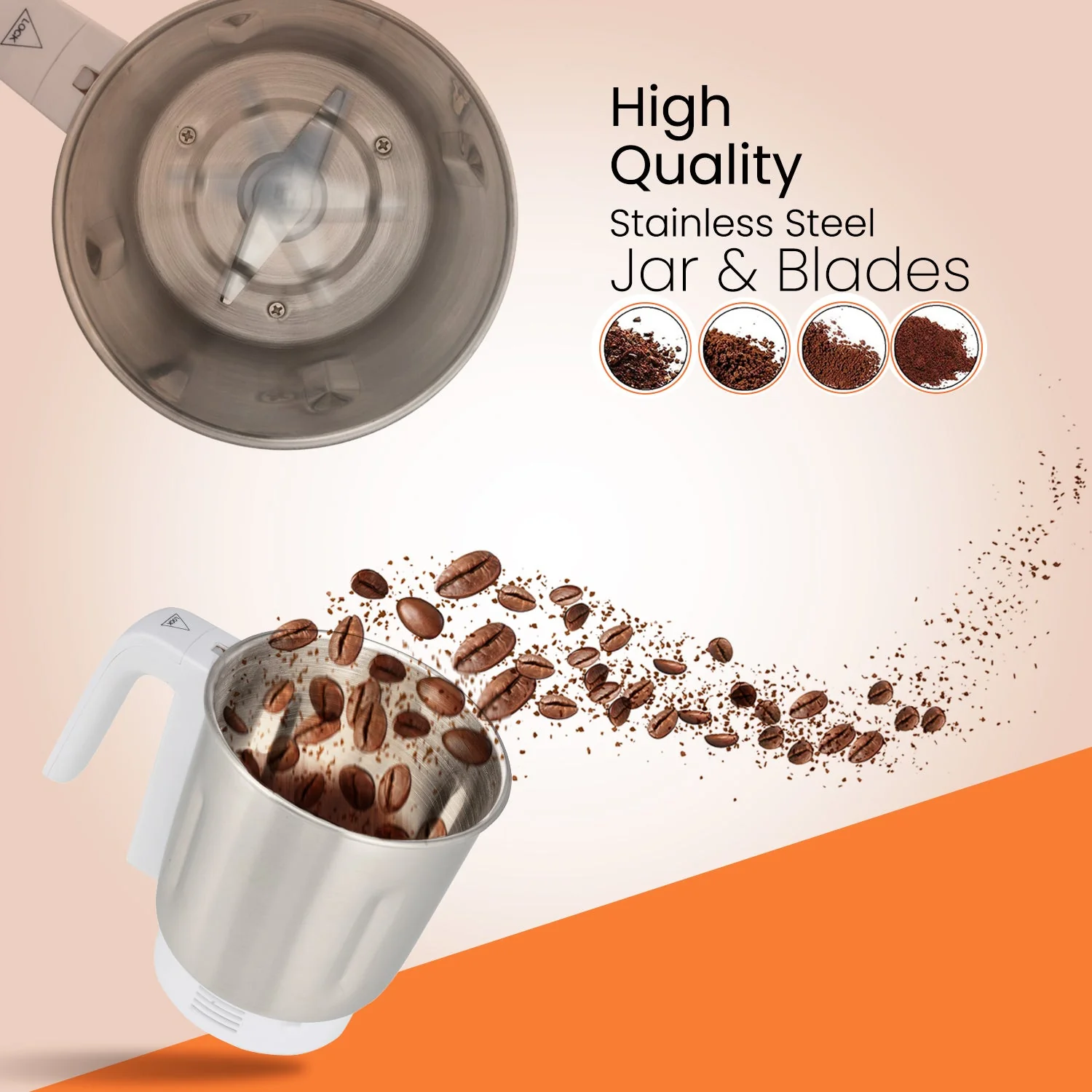 Geepas GCC6105 Food Processor | Overheat Protection, Stainless Steel Bowl & Cutting Blade| Pulse Control, Grinder for Spices, Coffee Beans, Nuts & Dried Fruits| - Image 3