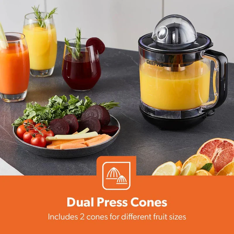 Geepas GCJ9900 Citrus Juicer| 1.0L Large Capacity with Two-Way Rotation for Maximum Extraction| Durable Compact Design, Copper Motor, 25W Power & Easy to Clean| - Image 4