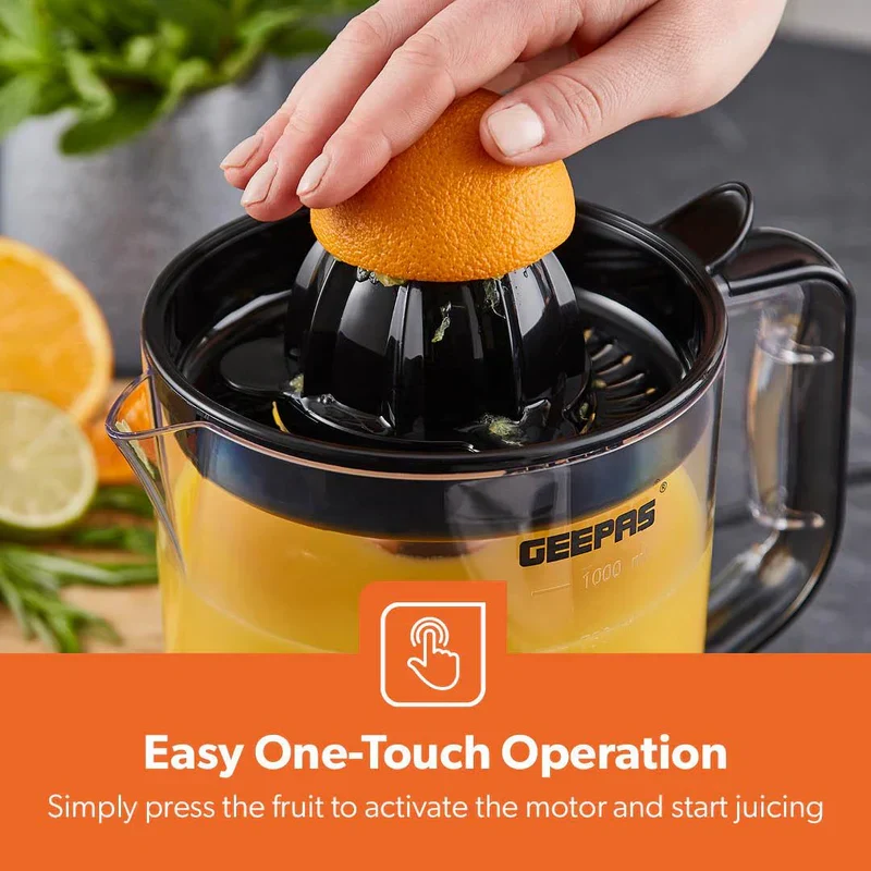 Geepas GCJ9900 Citrus Juicer| 1.0L Large Capacity with Two-Way Rotation for Maximum Extraction| Durable Compact Design, Copper Motor, 25W Power & Easy to Clean| - Image 5