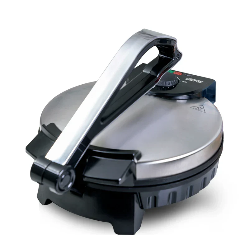 Geepas GCM6125 10 Inch Chapathi Maker| 1200W Roti Maker, Non-Stick Plates & Automatic Temperature Control| Durable Build, Overheat Protection and Easy to Clean|