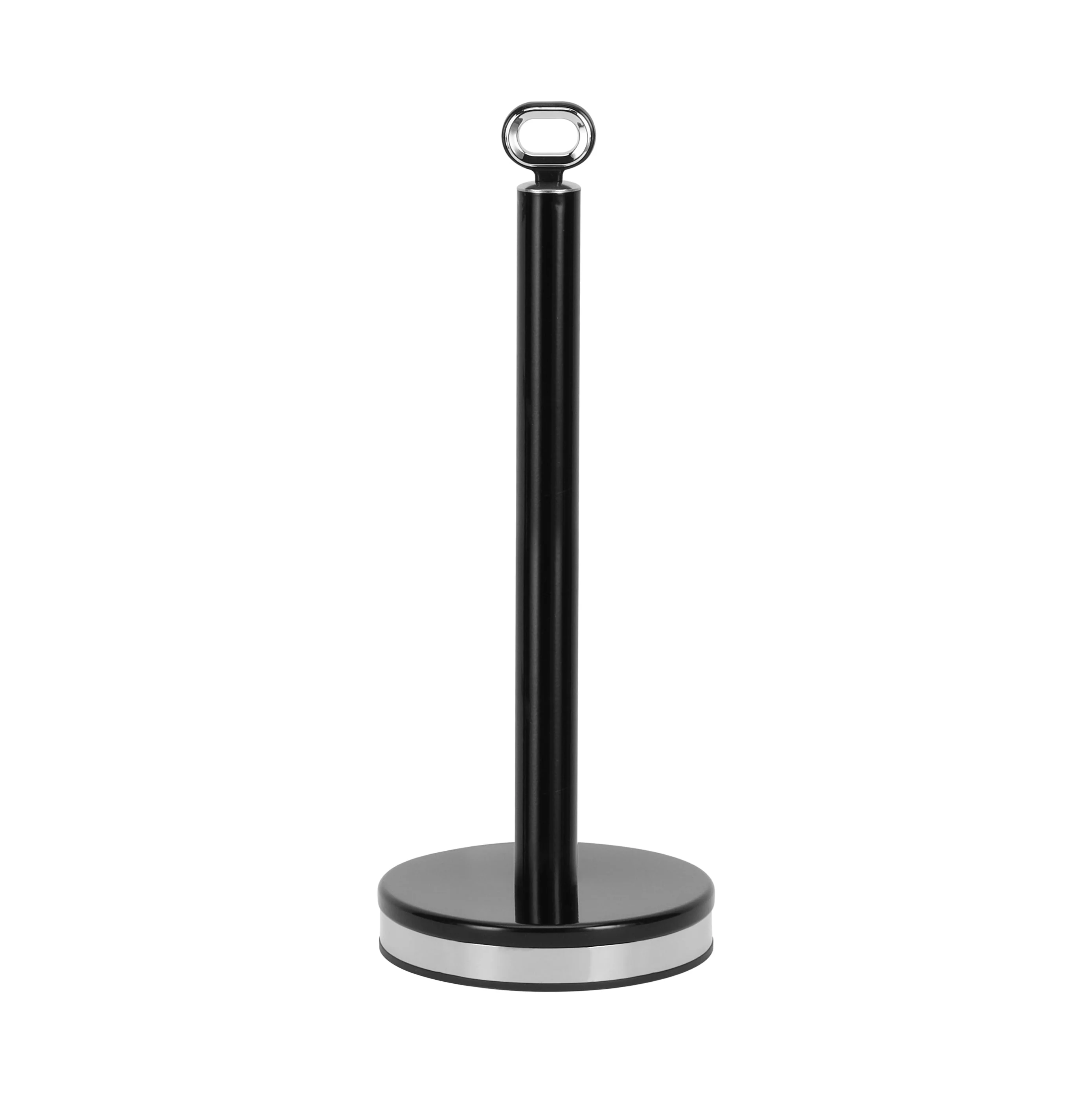 Geepas GCS63083UK-BK Mug Tree & Towel Pole| Carbon Steel Free-Standing Mug Holder & Kitchen Roll Stand| Non-Slip Base, Rust-Resistant Design for Modern Kitchens| - Image 3