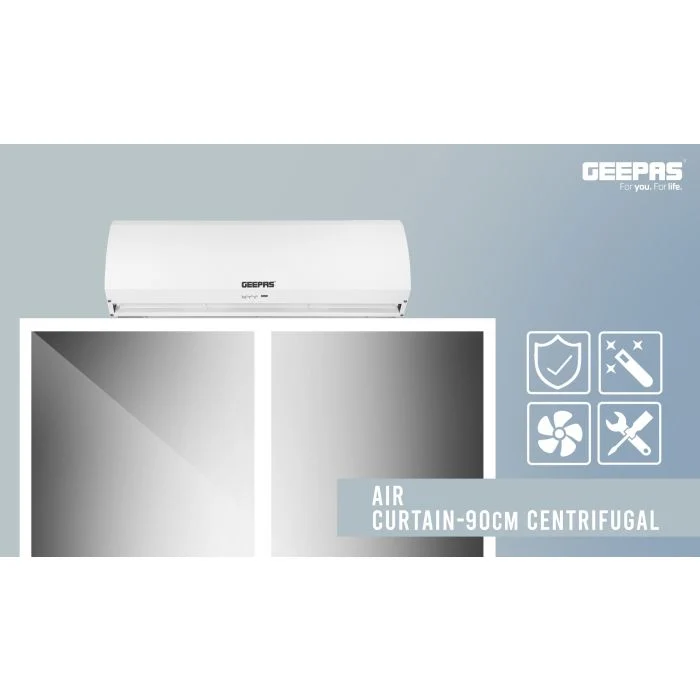 Geepas GCT9025CTM Air Curtain | 90cm Commercial Air Curtain with Door Sensor & 300W| Two-Speed Operation, High Air Volume, 21m/s Airflow & Energy-Saving Design| - Image 3