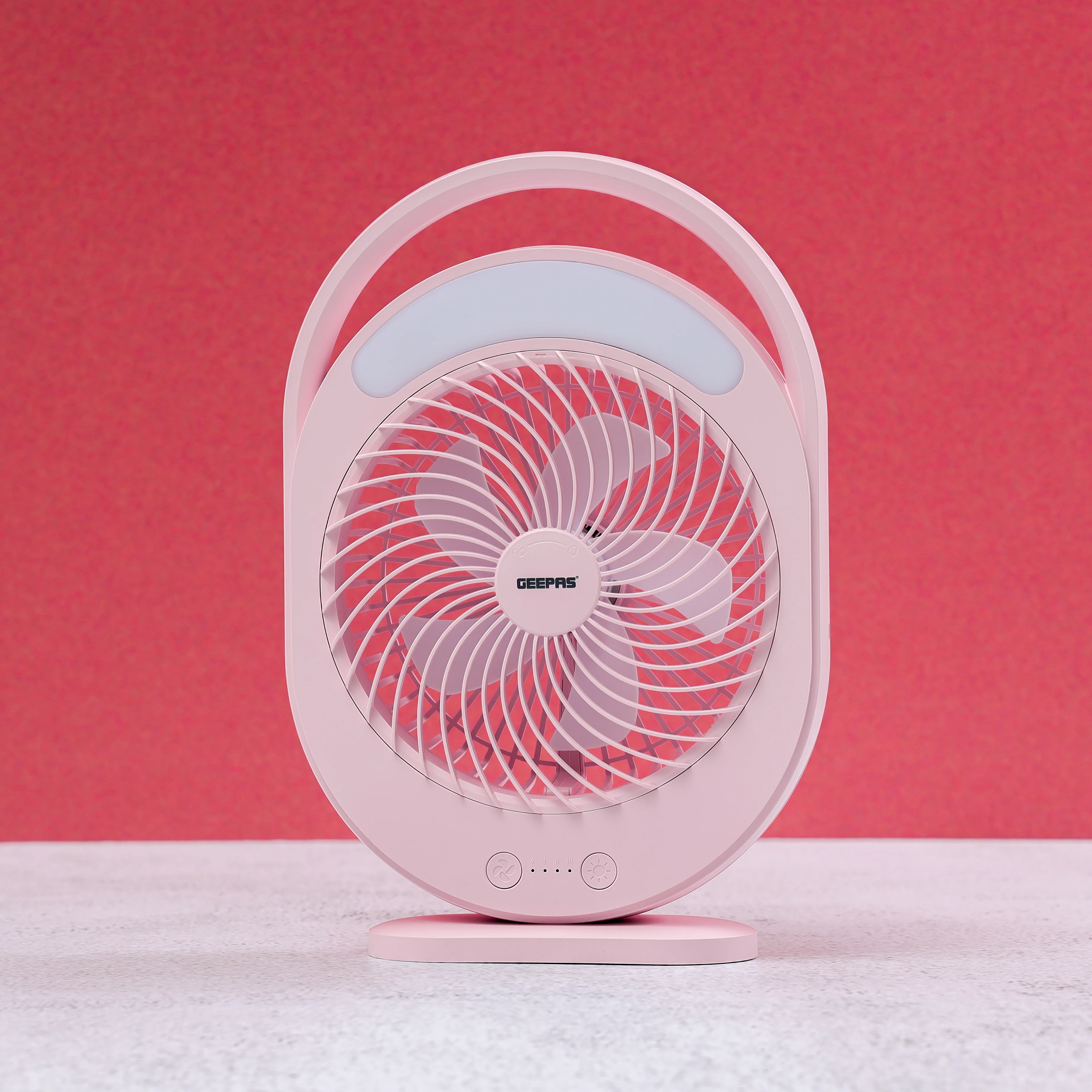 Geepas GF21158 Rechargeable 6 Inch Fan| 4500mAh Battery, 12H Working Time & 3-Speed Control| Durable Build, LED Night Light, Low Noise, Compact and Lightweight| - Image 2