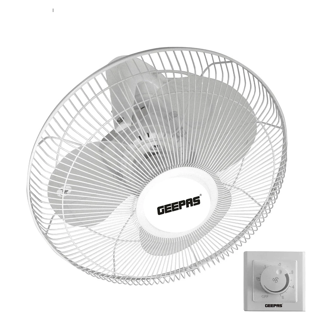 Geepas GF9607 16 Inch Orbit Fan| Low Noise, 3 Durable ABS Blades, Metal Safety Net & Auto Rotation| Durable, Speed Controller, Adjustable Angle & AC 220-240V 60W| - Image 3