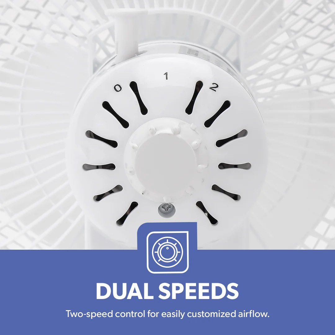 Geepas GF9626 8-Inch 2-in-1 Table & Clip Fan| Super Quiet Copper Motor and 2-Speed Adjustable Control| Durable, Wide Oscillation, Compact and Portable Design | - Image 6