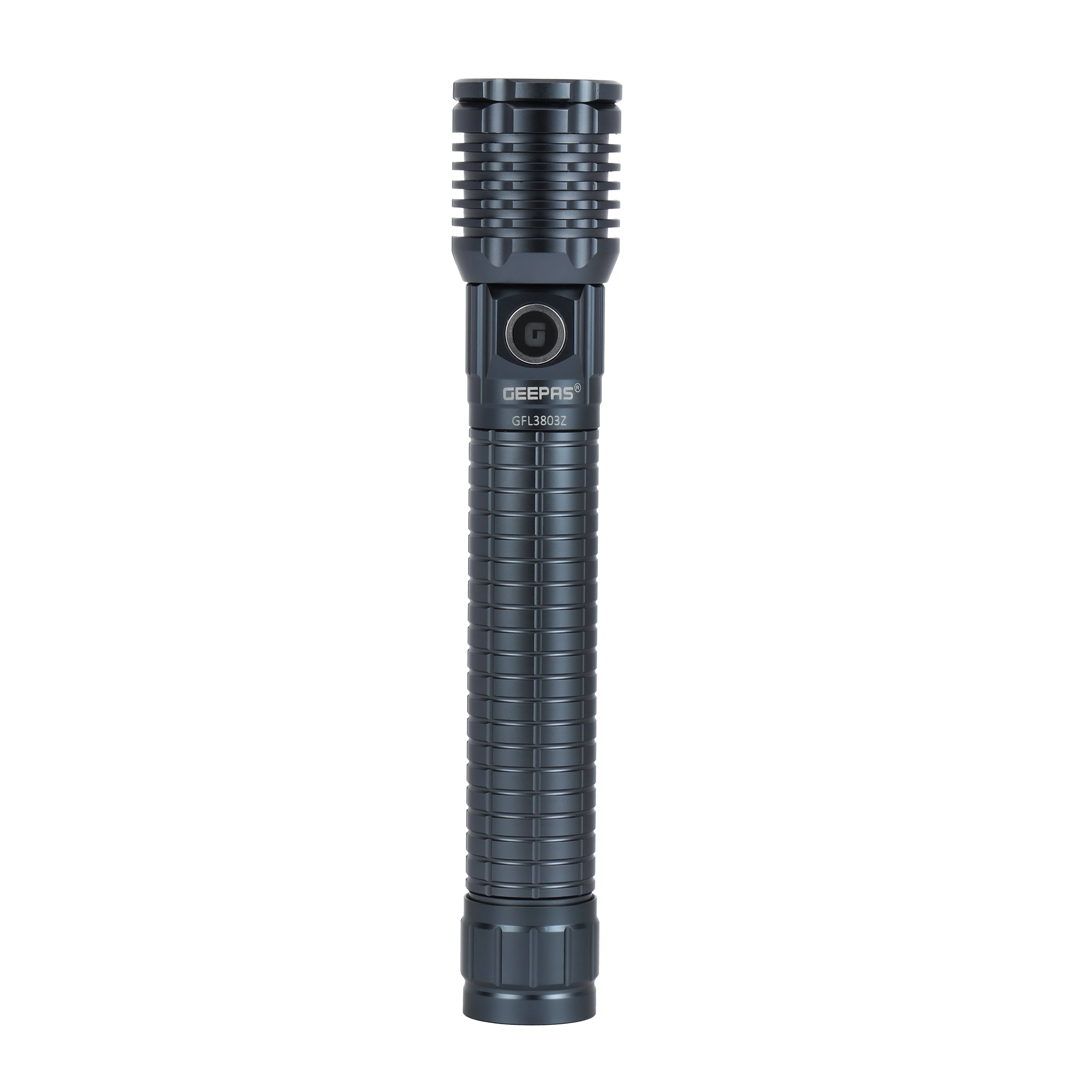 Geepas Zoomable LED Flashlight GFL3803Z|25W High-Power LEDs, 10H Backup, Type-C Charging, Durable Aluminum Alloy Housing|Ideal for Indoor & Outdoor Use |Lifetime Warranty