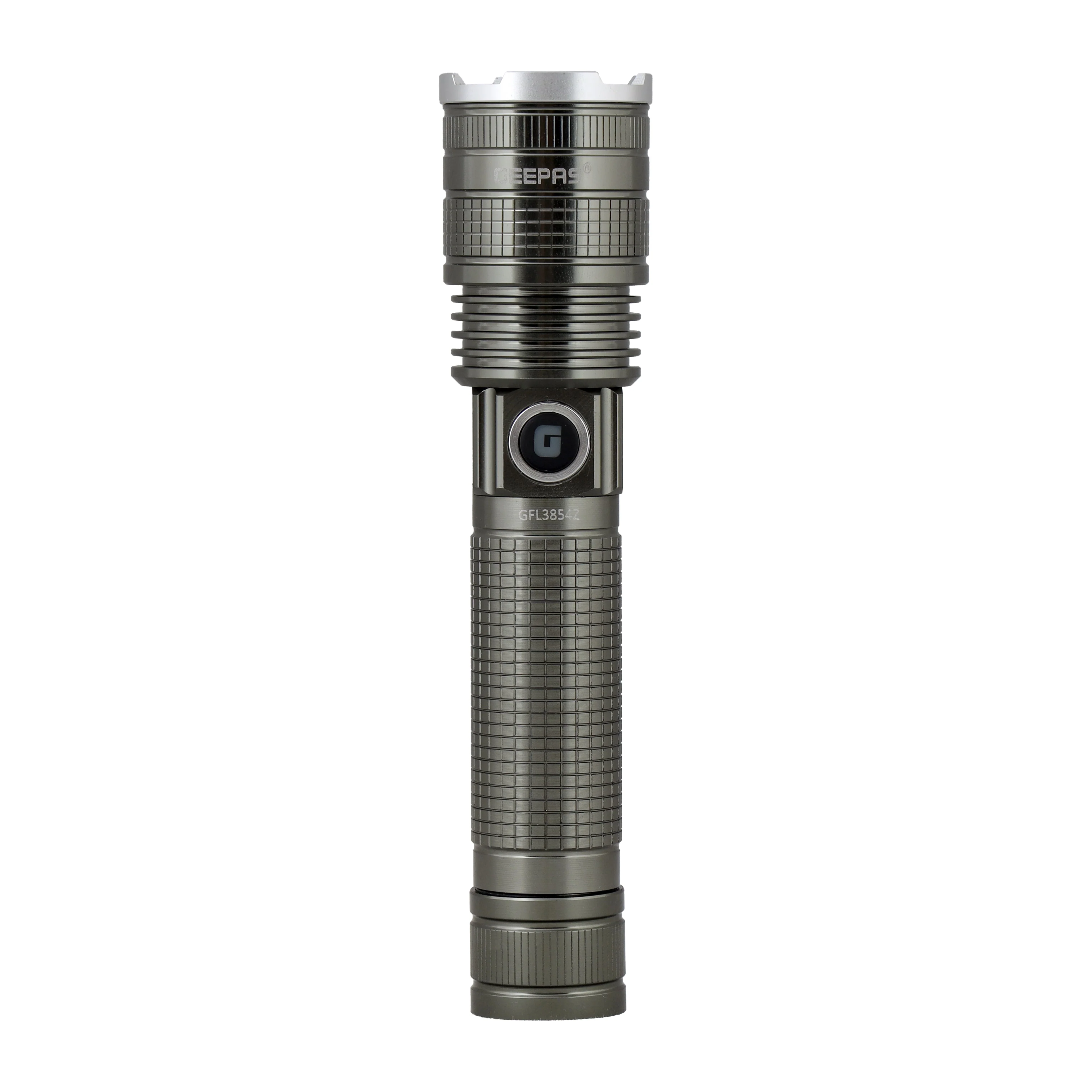 Geepas GFL3854 Rechargeable LED Flashlight |Super Bright Micro LED Torch with 4.5H Working | Portable, Durable & Powerful Torch for Camping, Hiking, Trekking |6M Warranty