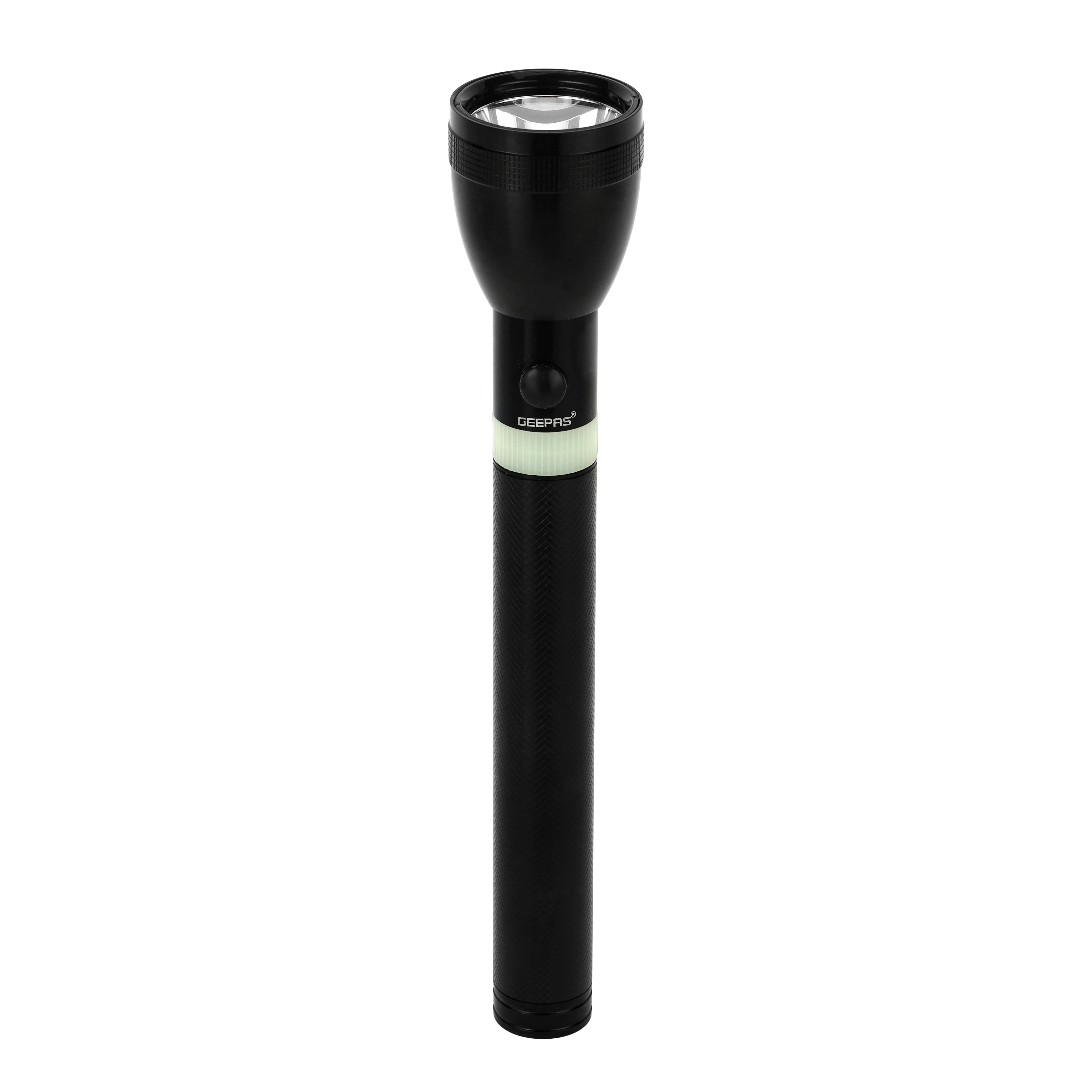 Geepas GFL4642 Rechargeable LED Flashlight | 5W High-Power T6 LED with 5000mAh Li-ion Battery| Durable, Aircraft-Grade Aluminium Body and Up to 4 Hours Runtime|