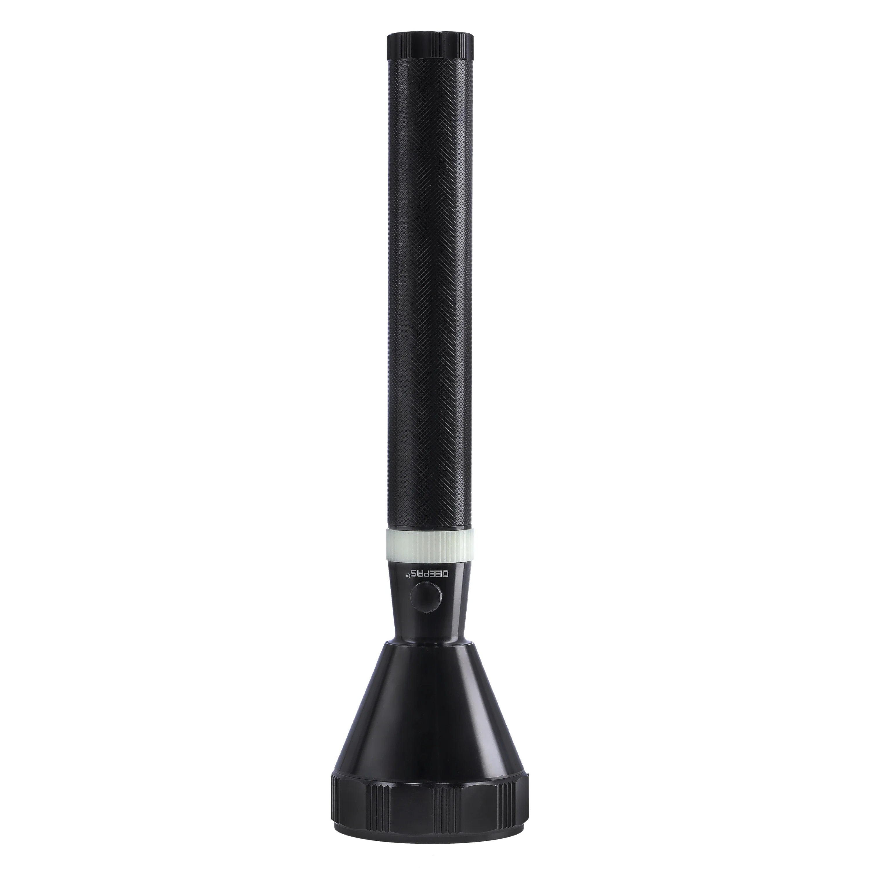 Geepas GFL51074 Rechargeable LED Flashlight| features a 7W T6 LED, 2000m beam range & 5000mAh battery| Durable Design, aluminium body and up to 6 hours runtime|