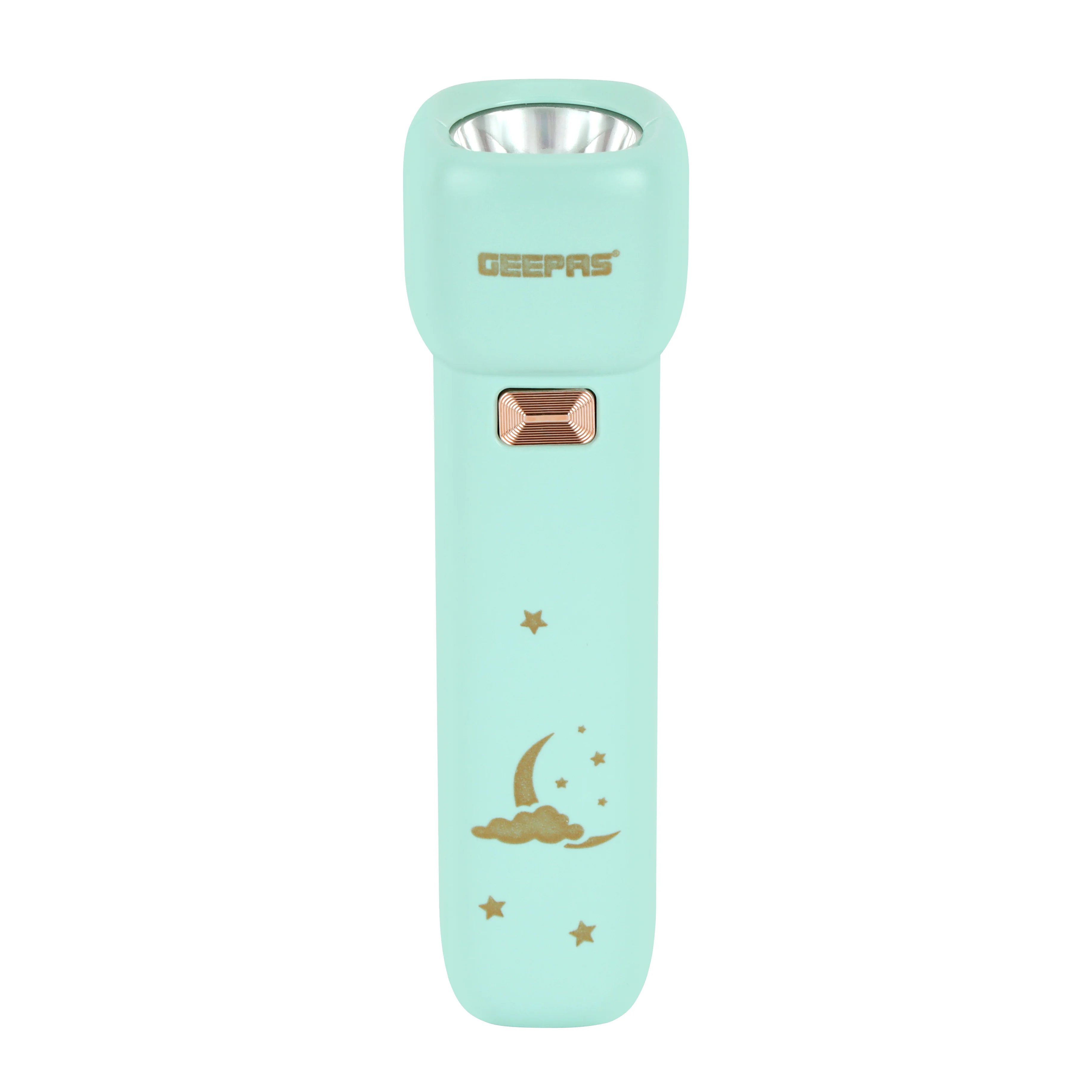 Geepas GFL51092 Rechargeable LED Flashlight | Type-C Charging | 1500mAh Lithium Battery | 1W High Brightness LED | Up to 17 Hours Working Time | For Emergency Torch Uses