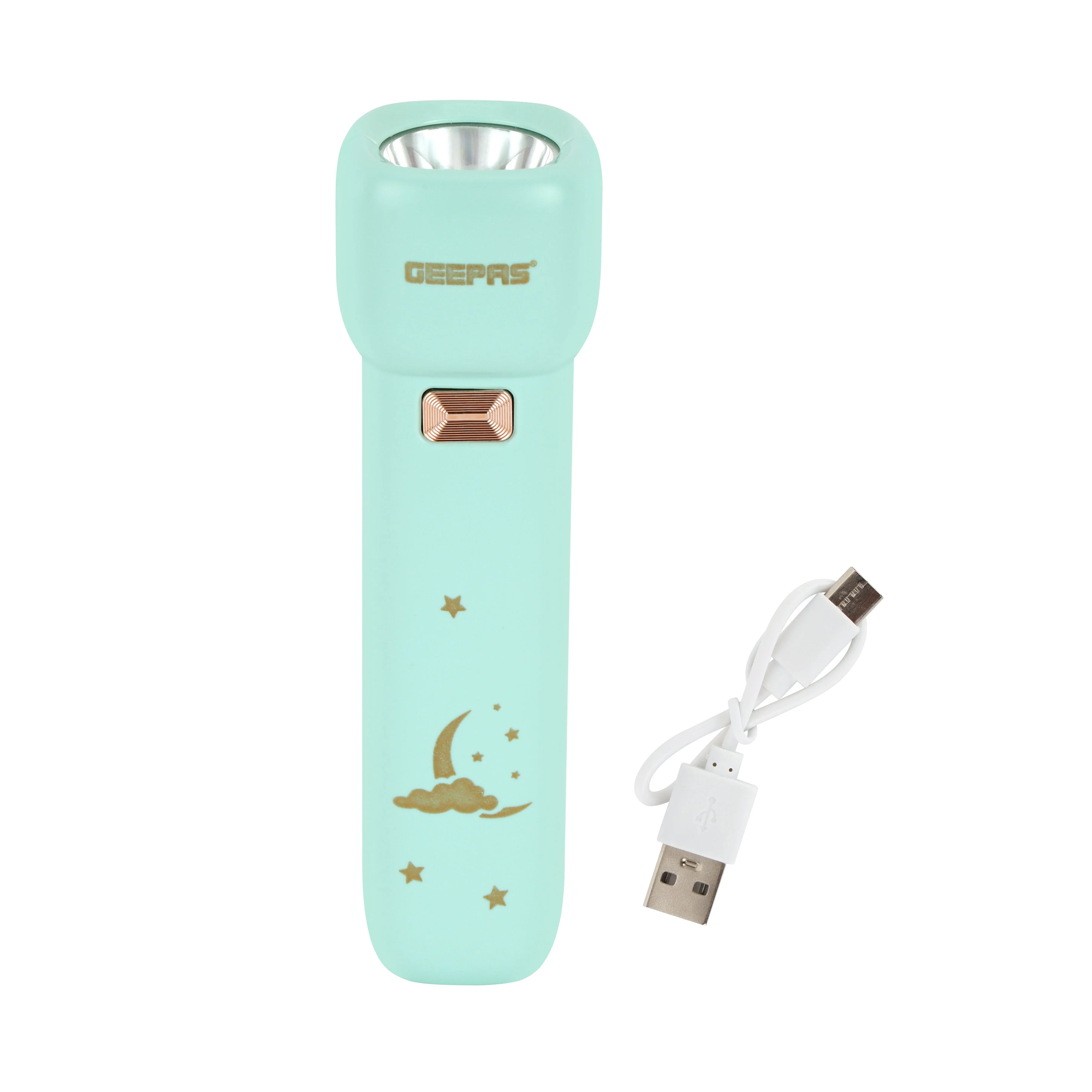 Geepas GFL51092 Rechargeable LED Flashlight | Type-C Charging | 1500mAh Lithium Battery | 1W High Brightness LED | Up to 17 Hours Working Time | For Emergency Torch Uses - Image 2