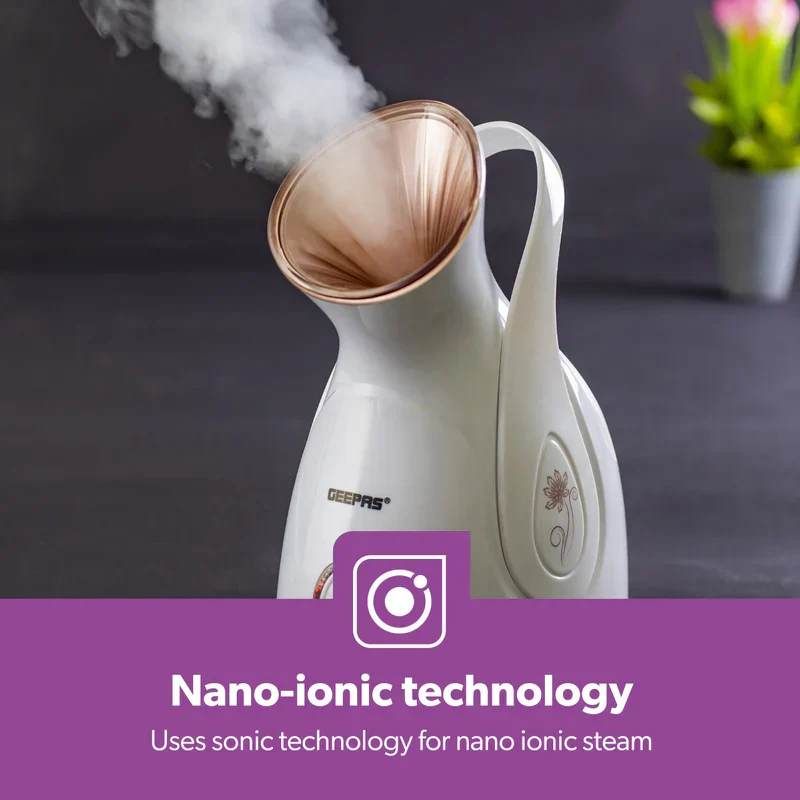 Geepas GFS63041 Facial Steamer| 280W Nano-Iconic Facial Steaming Device & 100ml Water Tank| One-Touch Operation, Rapid Mist in 50 Sec & Auto Shut-Off| - Image 3