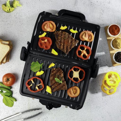Geepas GGM5458 Multifunction Grill Maker| Powerful Electric Grill with Non-Stick Plates| Adjustable Thermostat Control with Cool-Touch Handle and Easy Cleaning| - Image 5