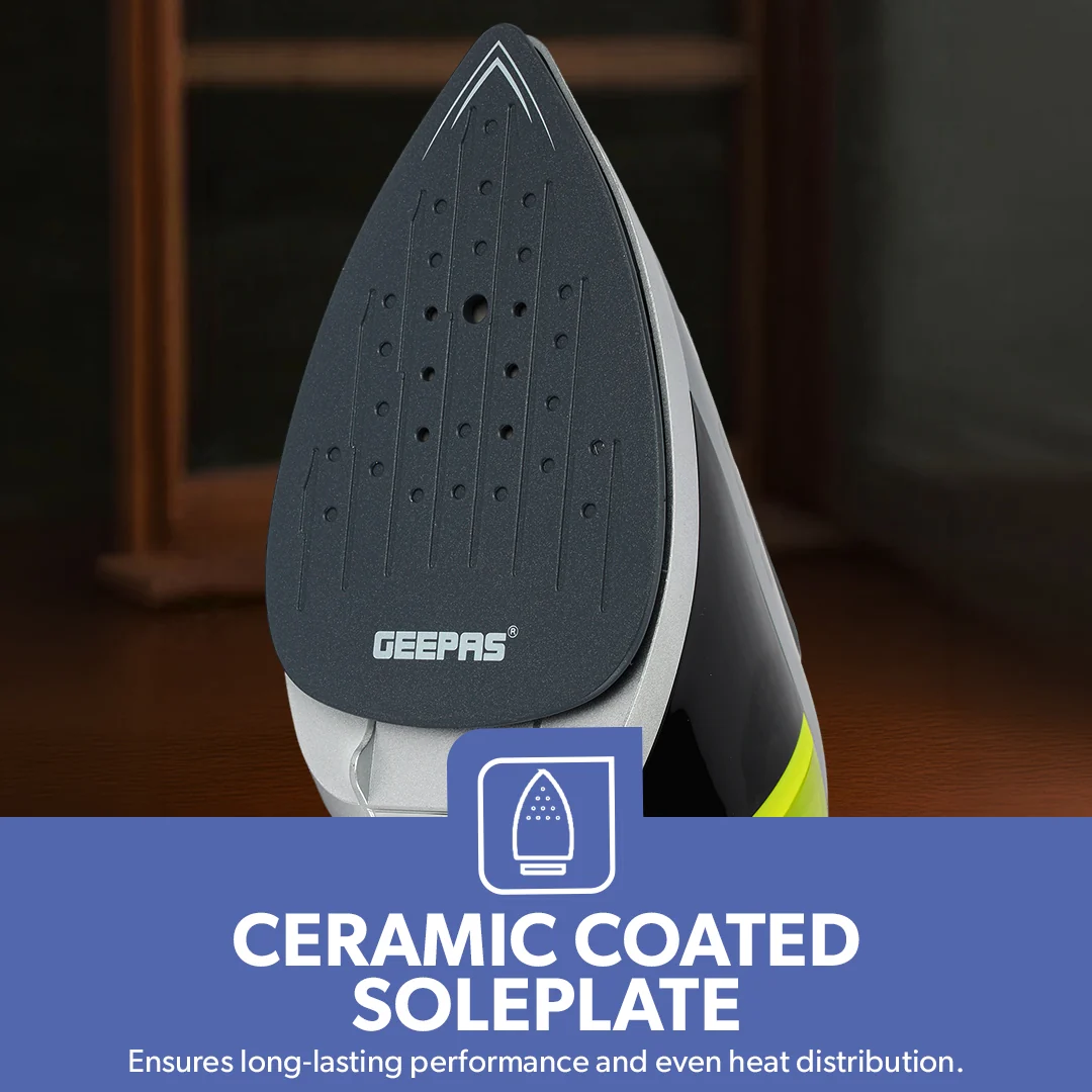 Geepas GGS25019 Handheld Garment Steamer | 1650–1950W | 170ml Water Tank | Ceramic Soleplate | 30g/min Steam | Travel-Friendly & Vertical Ironing | 2 Years Warranty - Image 5