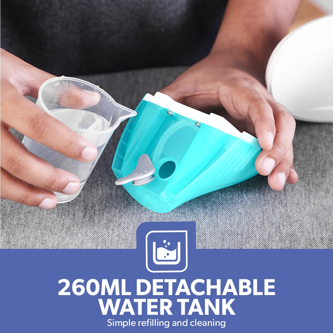 Geepas GGS25043-GN Handheld Garment Steamer| 1300W with Fast Heat-Up & Continuous Steam 25g/min| 260ml Detachable Tank with Vertical Ironing and Compact Design| - Image 4