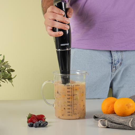 Geepas GHB5467 Hand Blender 180W| Copper Motor, Stainless Steel Blade & Strong ABS Body| Low Noise DC Motor, Durable & Easy-to-Use & Ideal for Smoothies, Shakes| - Image 4