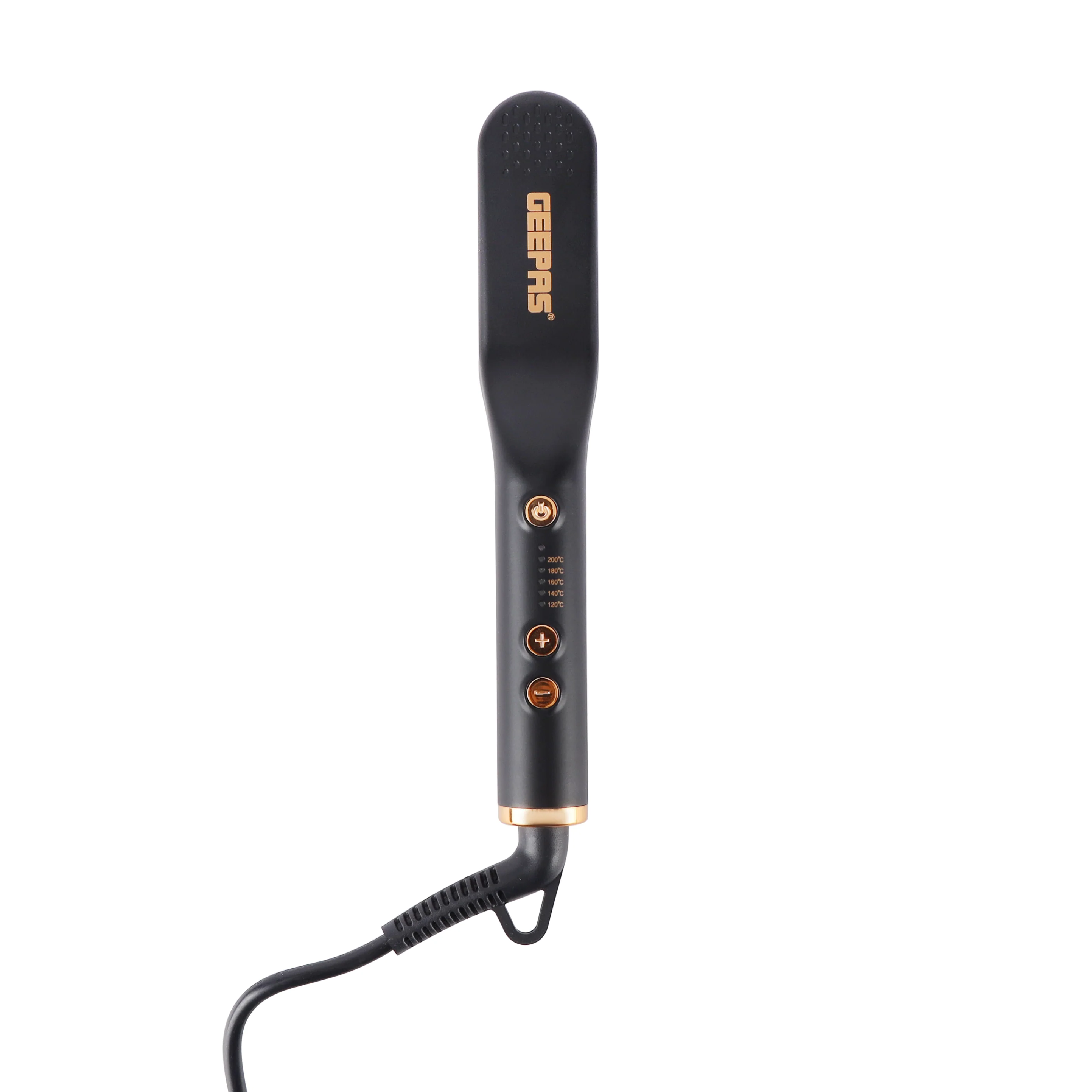 Geepas GHBS86066 Hair Straightening Brush | Beard & Hair Styler with LED Indicator| 360° Swivel Cord| Adjustable Temperature 120–200°C| Hang Loop | 2-Year Warranty - Image 7