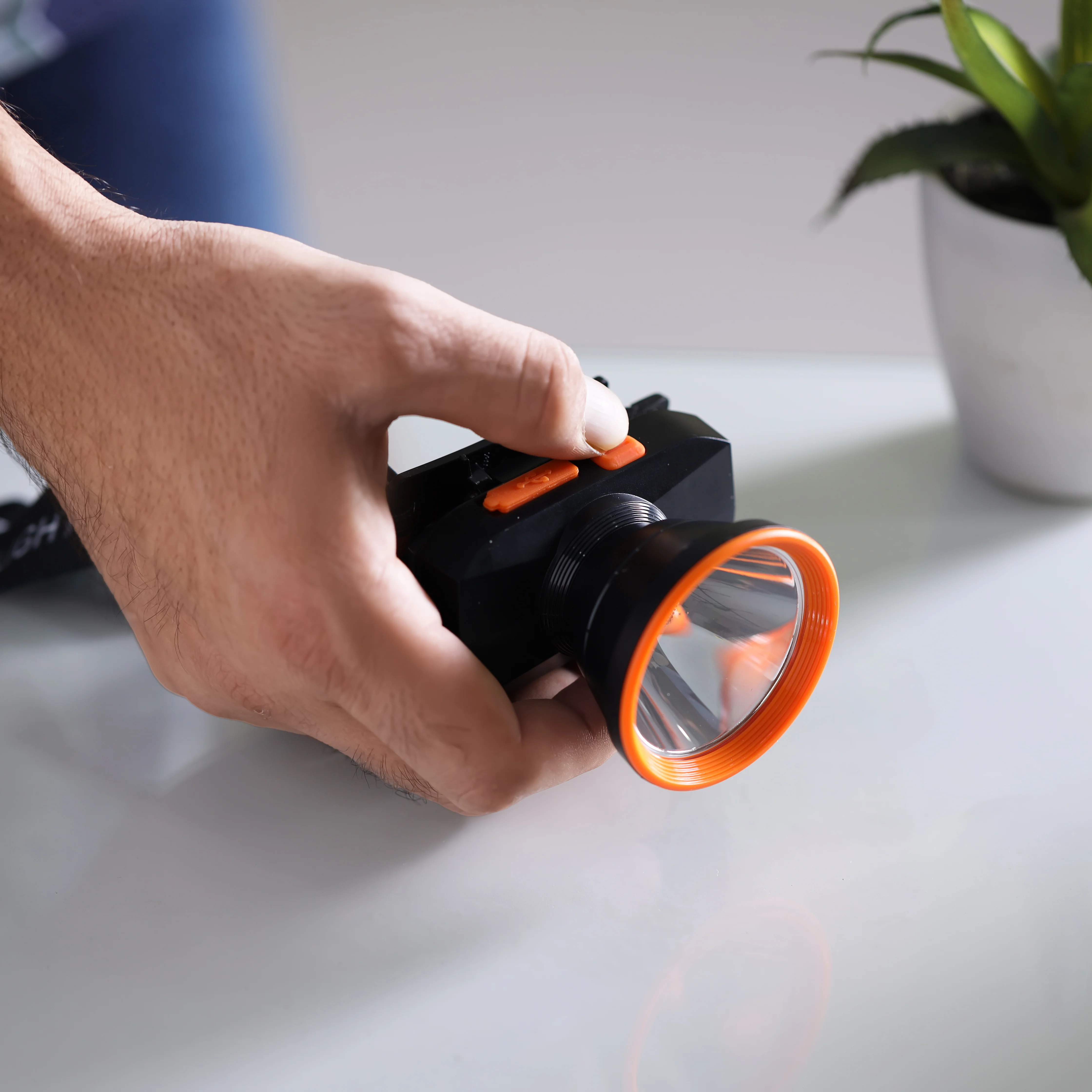 Geepas GHL5574 Rechargeable LED Headlamp| 3W High Brightness LED, 2500mAh Lithium Battery| Type-C Fast Charging, Up to 14 Hours and Hands-Free Outdoor Lighting| - Image 3