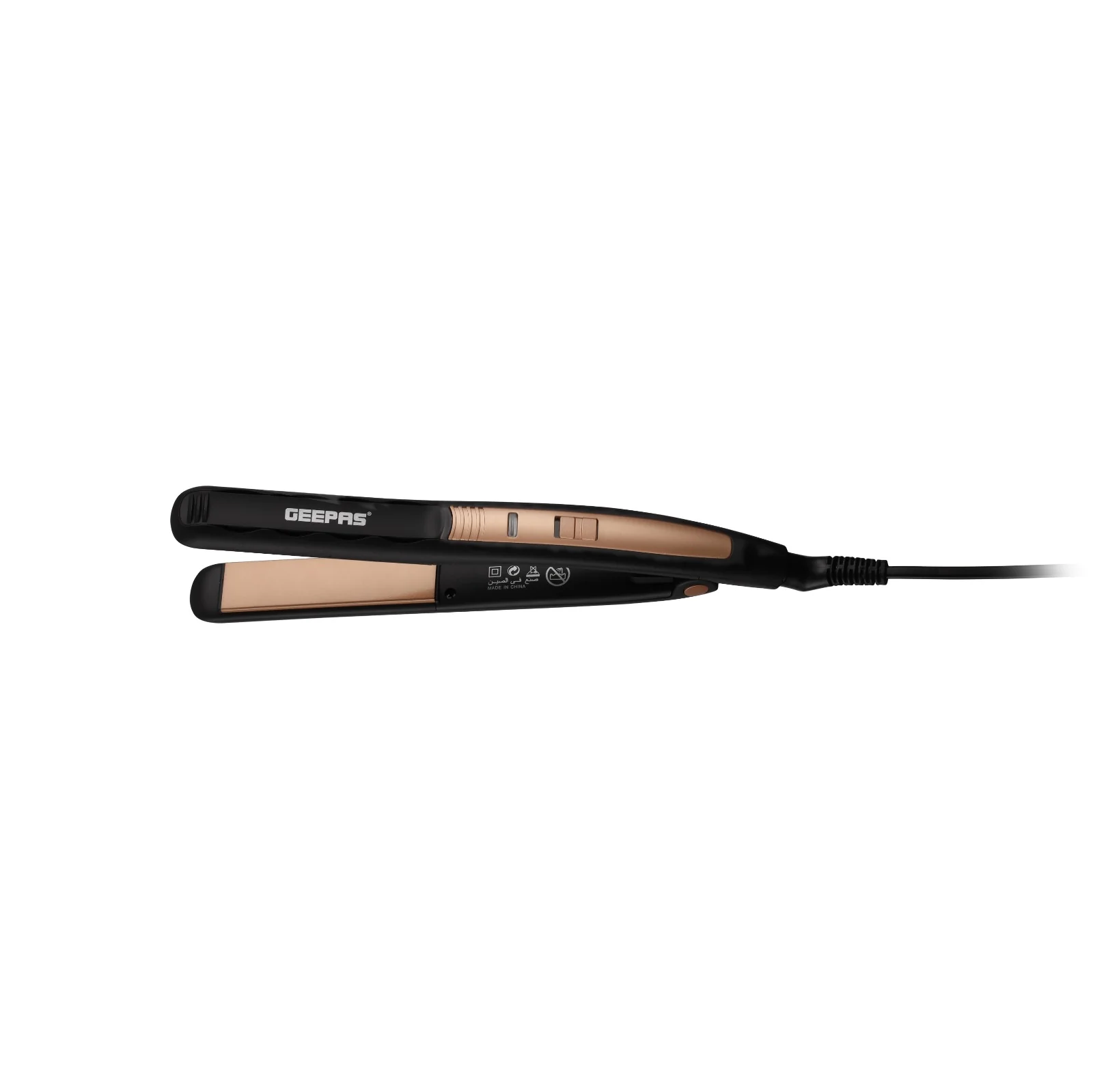 Geepas GHS86102 Ceramic Hair Straightener| featuring 35W power, ceramic plates & dry/wet styling| Lightweight, Ergonomic Design 360° swivel cord & fast heating|