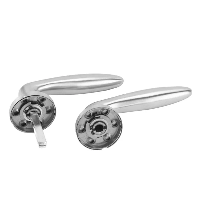 Geepas GHW65045 SS304 Mortise Rosette Hollow Lever Handle| satin nickel brushed finish with durable stainless-steel build| complete SS304 fittings for doors use| - Image 3