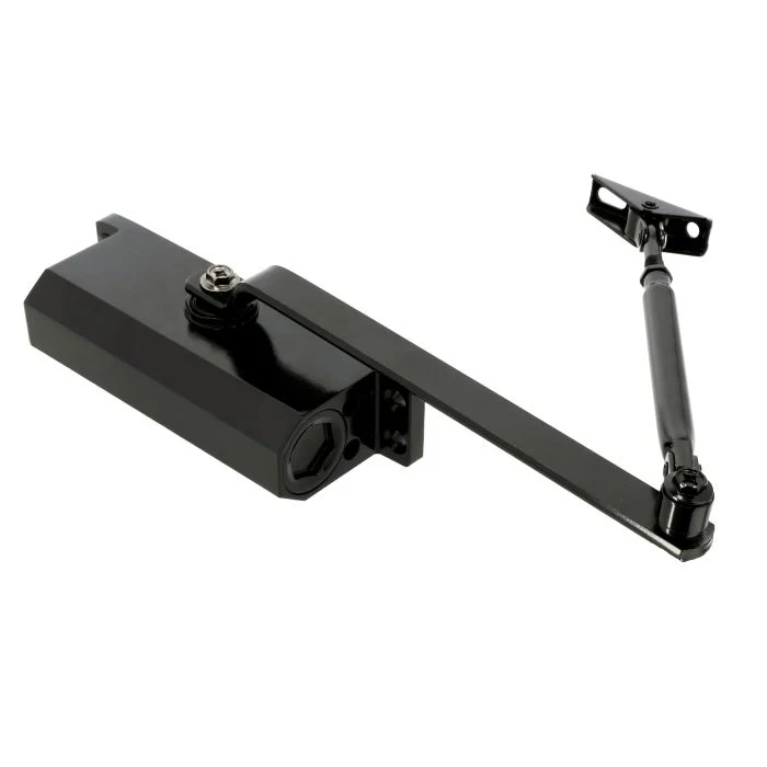 Geepas GHW65077 Heavy Duty Door Closer| black offers adjustable soft closing & sturdy construction| universal Durable, mounting for home, office & kitchen doors| - Image 4