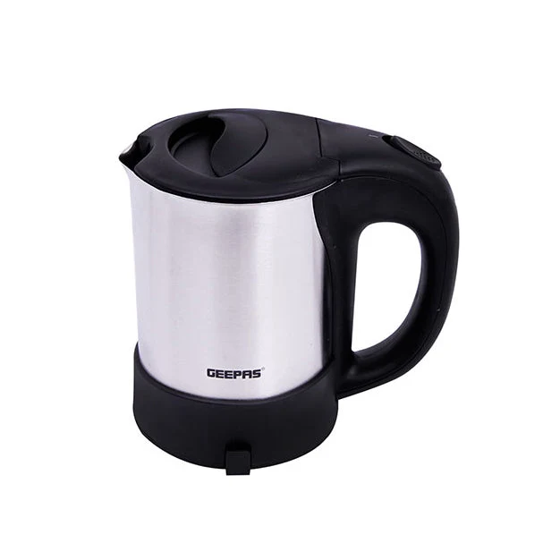 Geepas GK175 Stainless Steel Travel Kettle| 1100W Compact Electric Kettle & Stainless Steel Housing| Durable, Fast Boil, Auto Shut-Off and Boil Dry Protection|