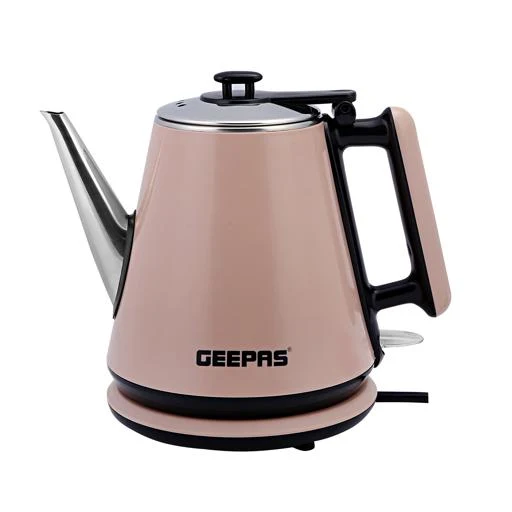 Geepas GK38012 Double Layer Electric Kettle 1.2L| Fast Boiling, Stainless Steel Inner & Automatic Shut-Off| Boil Dry Protection, Cordless 360° Design & Durable|