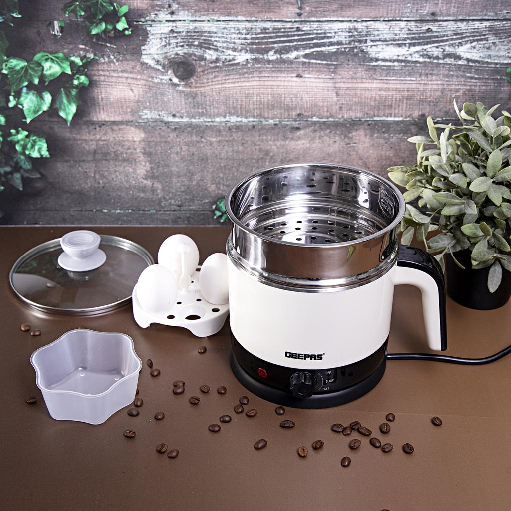 Geepas GK38026 Double Layer Multifunction Electric Kettle| 1000W Stainless Steel Body, Safe & Durable Design| Durable Build, Quick Boiling & Cool Touch Exterior | - Image 4