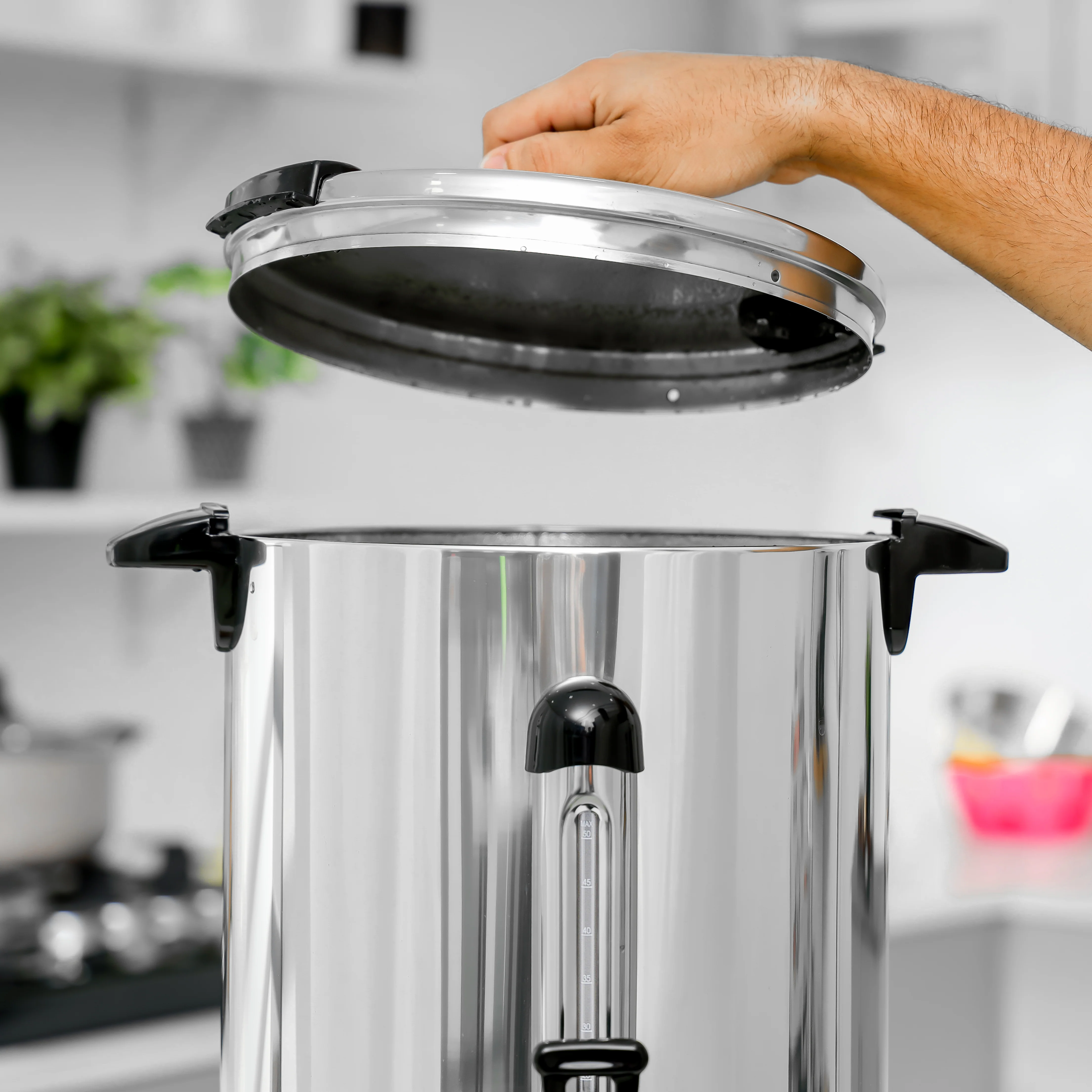Geepas GK38048 20L Stainless Steel Water Boiler| 1650W Commercial Hot Water Dispenser & 20L Capacity| Fast Heating, Safe Boil, Dry Protection & Durable Stainless| - Image 3
