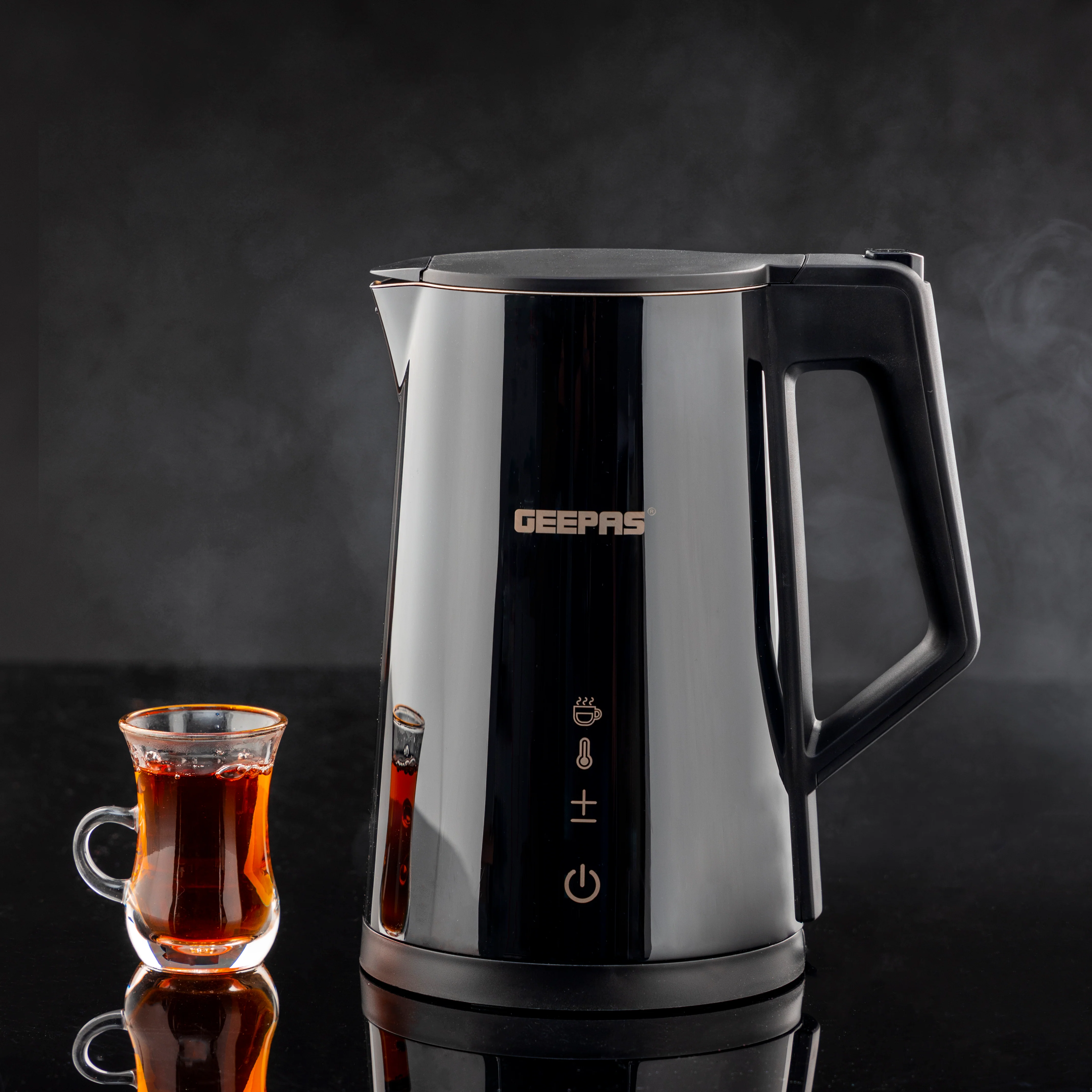 Geepas GK38051 Digital Electric Kettle | 1.7L capacity, smart temperature display & 2200W fast boiling| Strix controller, auto shut-off and boil-dry protection| - Image 4