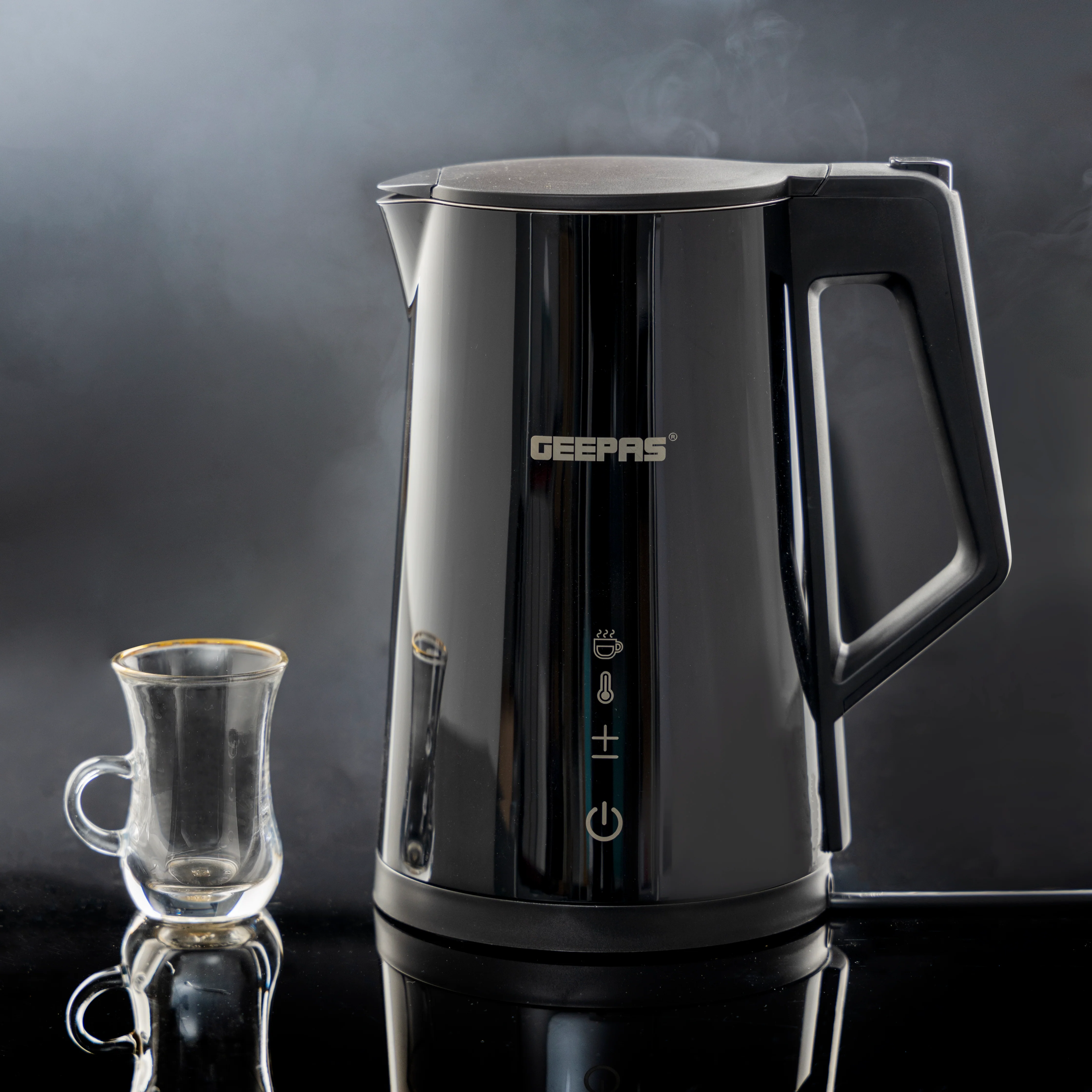 Geepas GK38051 Digital Electric Kettle | 1.7L capacity, smart temperature display & 2200W fast boiling| Strix controller, auto shut-off and boil-dry protection| - Image 5
