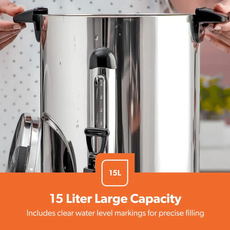Geepas GK5219 15L Stainless Steel Water Boiler| 1650W High-Performance Electric Hot Water Dispenser| Durable Construction, Safe to Use, Ideal for Home & Office| - Image 5