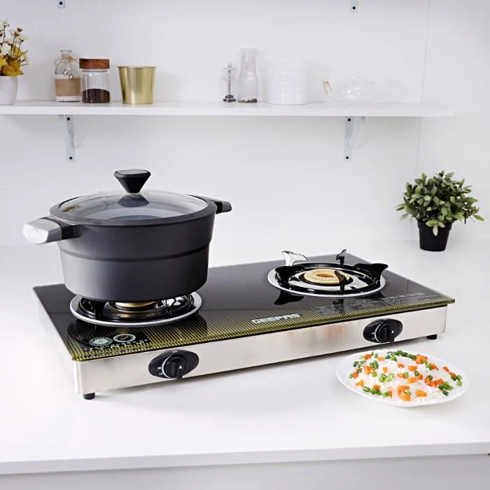 Geepas GK6758 Double Gas Burner Stove| Beast Burner Style, Auto Ignition & Durable Cast Iron Burners| Heavy Duty Design, Energy Saving & Fuel-Efficient Cooking| - Image 4