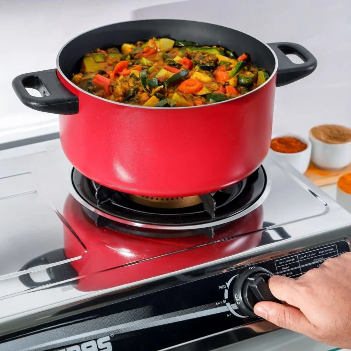Geepas GK6898 Two Burner Gas Cooker | Stainless Steel Body and 2 High Efficiency Burners| Auto Ignition System, Flame Failure Device with Easy Cleaning Design | - Image 4