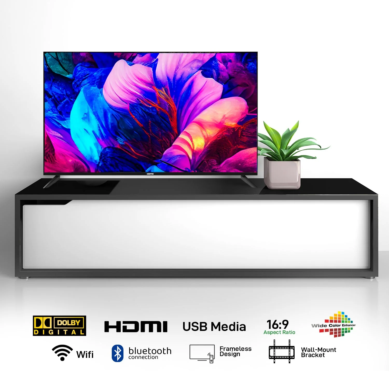 Geepas GLED5506SGXHD 55 Inch 4K Ultra HD Google TV| Smart LED Television with Chromecast Built-in| Dolby Audio, Voice Remote Control and HDMI, USB, HDR Display| - Image 6